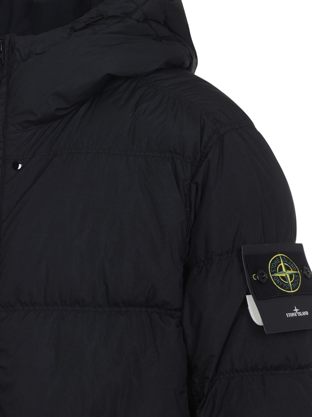 compass-appliqué padded jacket - 3