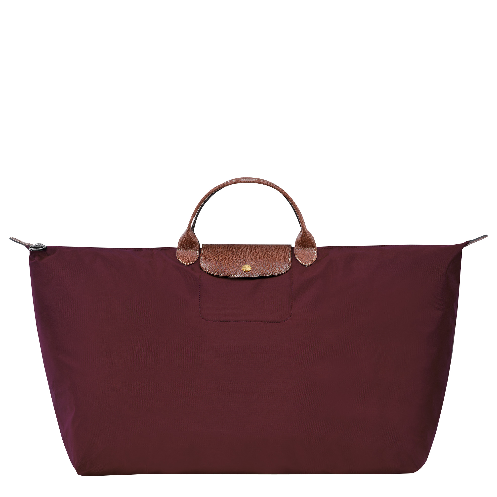 Le Pliage Original M Travel bag Burgundy - Recycled canvas - 1