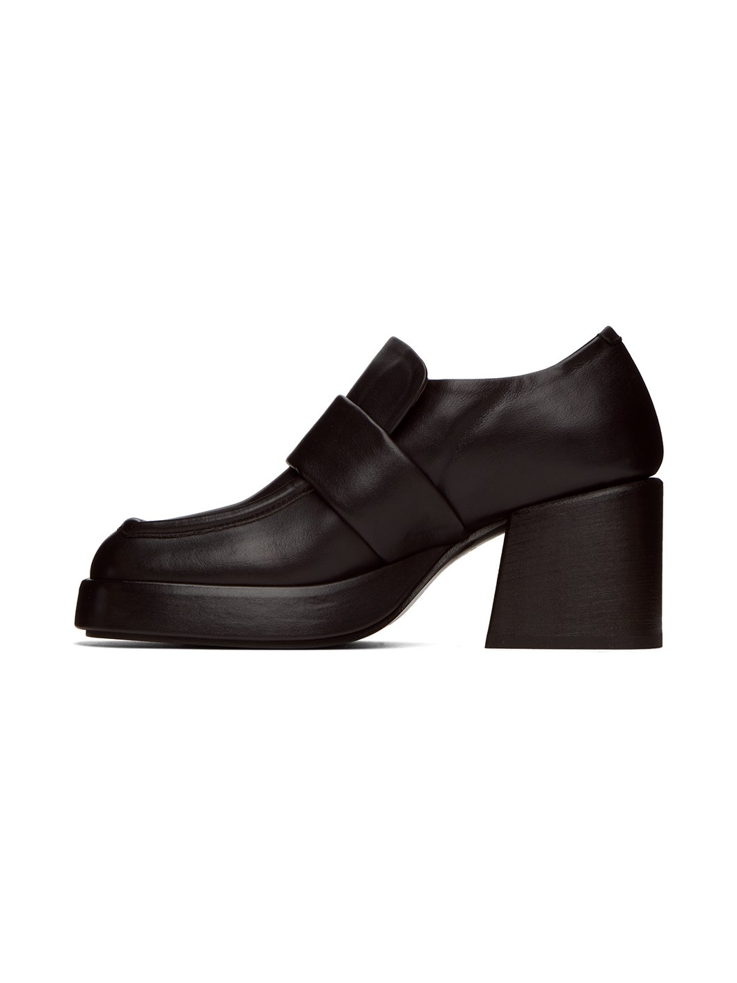 SSENSE Exclusive Black Plattino Mocassino Heels - 5