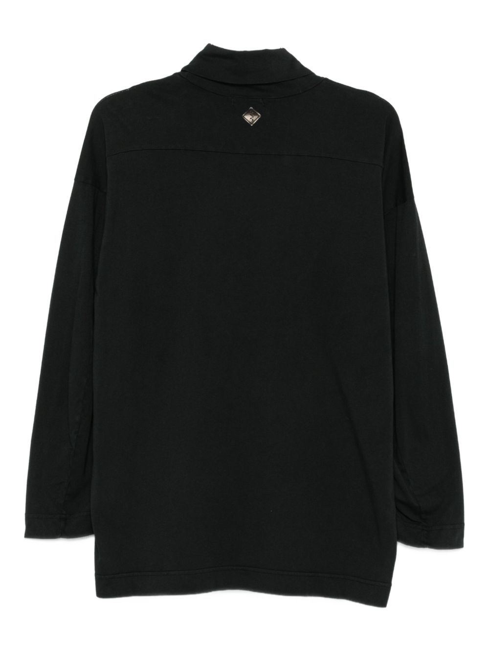 high-neck cotton top - 2
