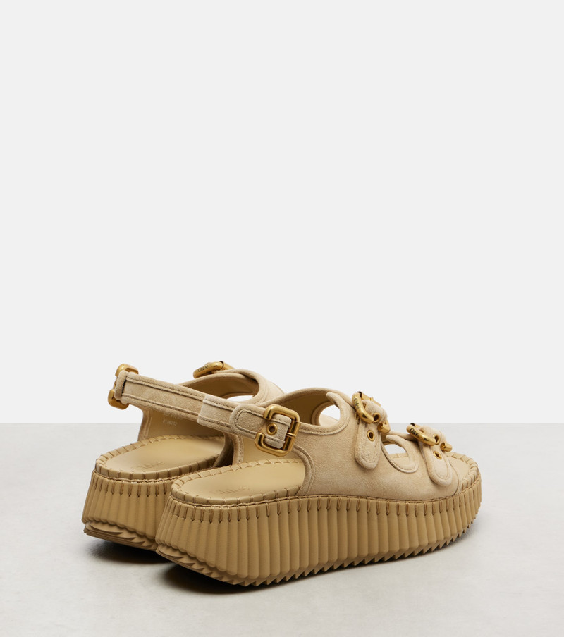 Chloé Nama suede platform sandals outlook