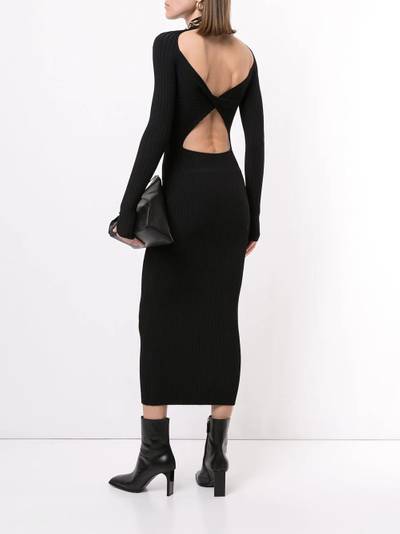 Dion Lee ribbed twisted-back dress outlook