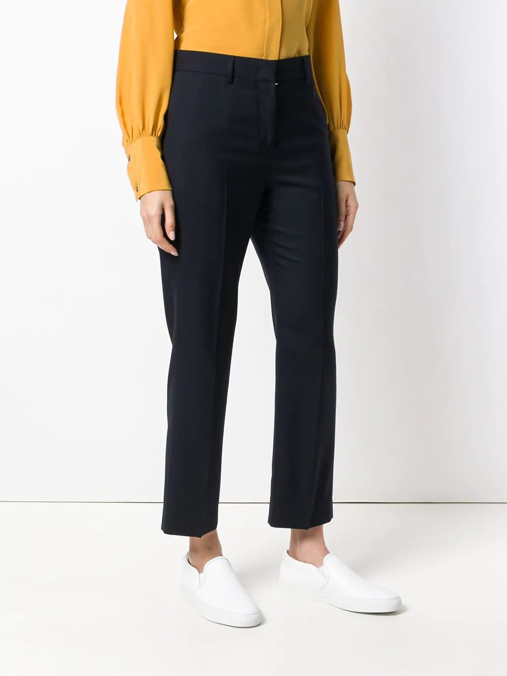 cropped slim-fit trousers - 3