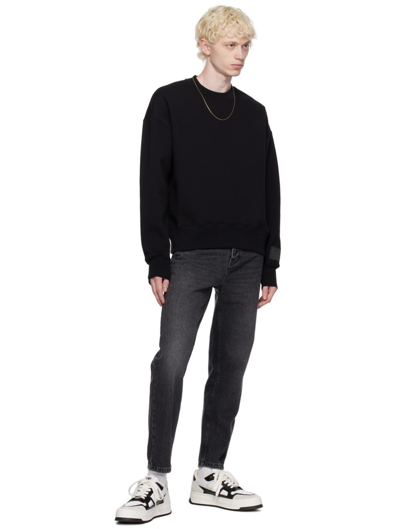 AMI Paris Black Crewneck Sweatshirt outlook