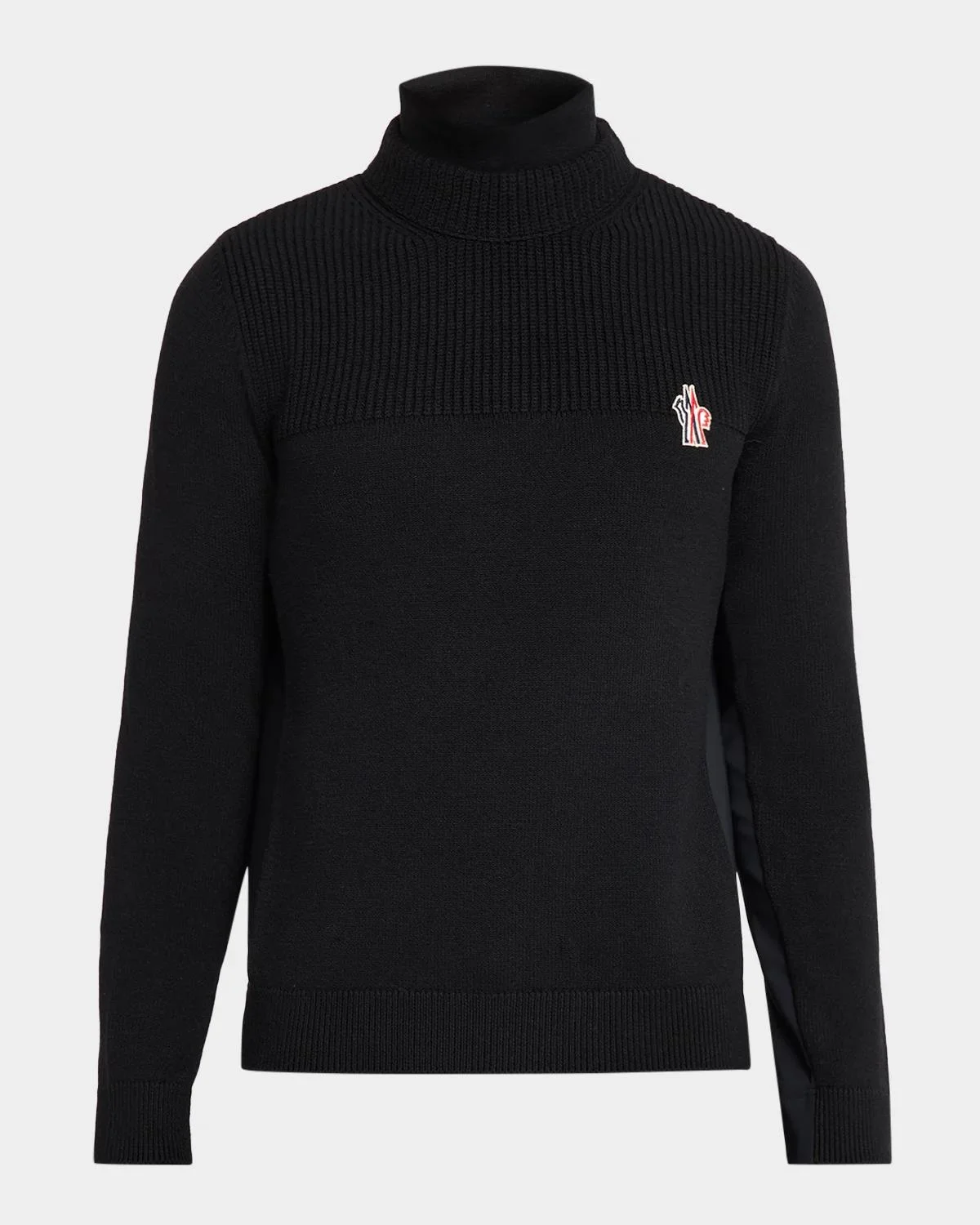 Men's Ribbed Wool Turtleneck Sweater - 1