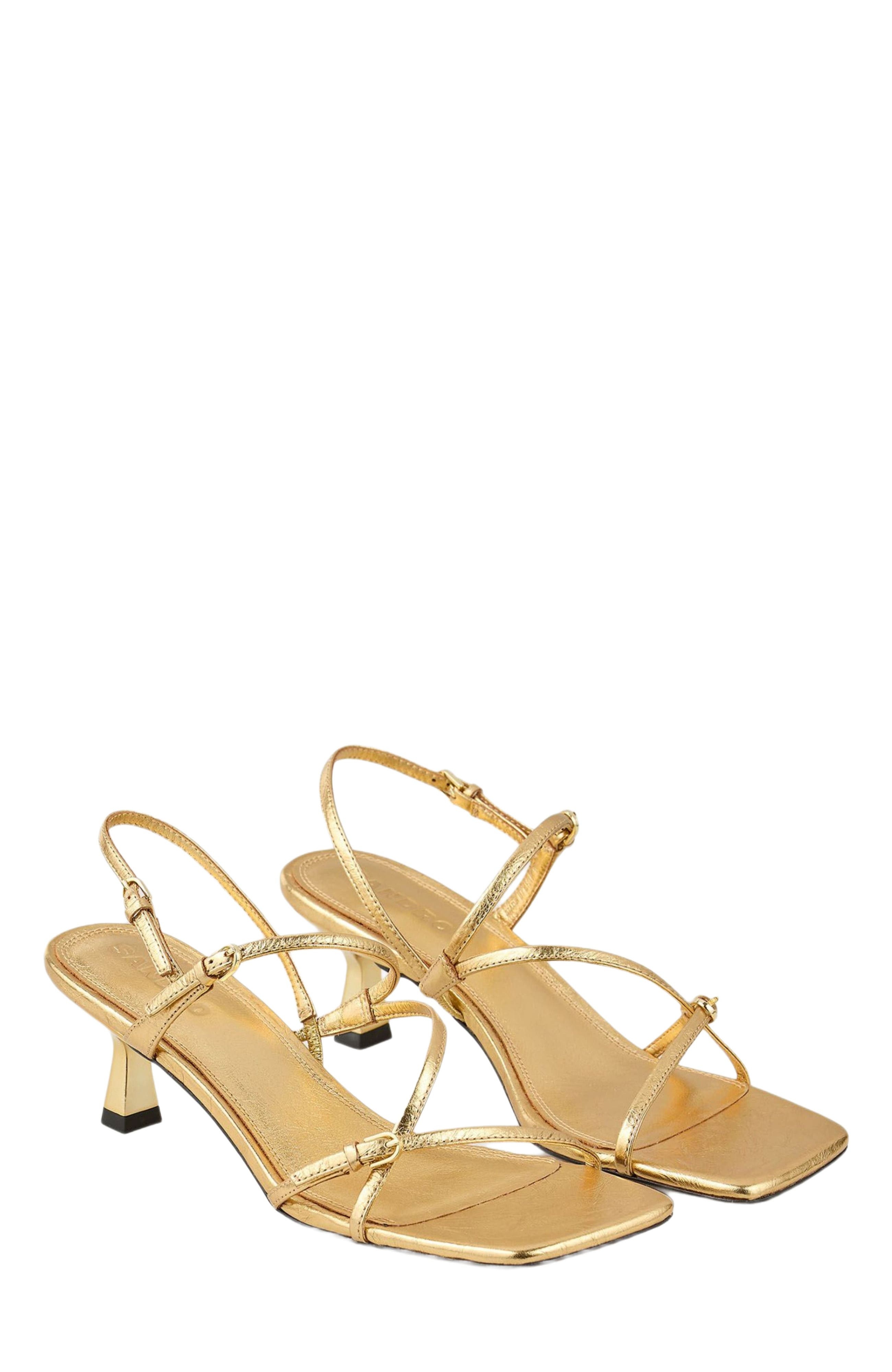 SANDRO Sandals with straps in Gold at Nordstrom - 2
