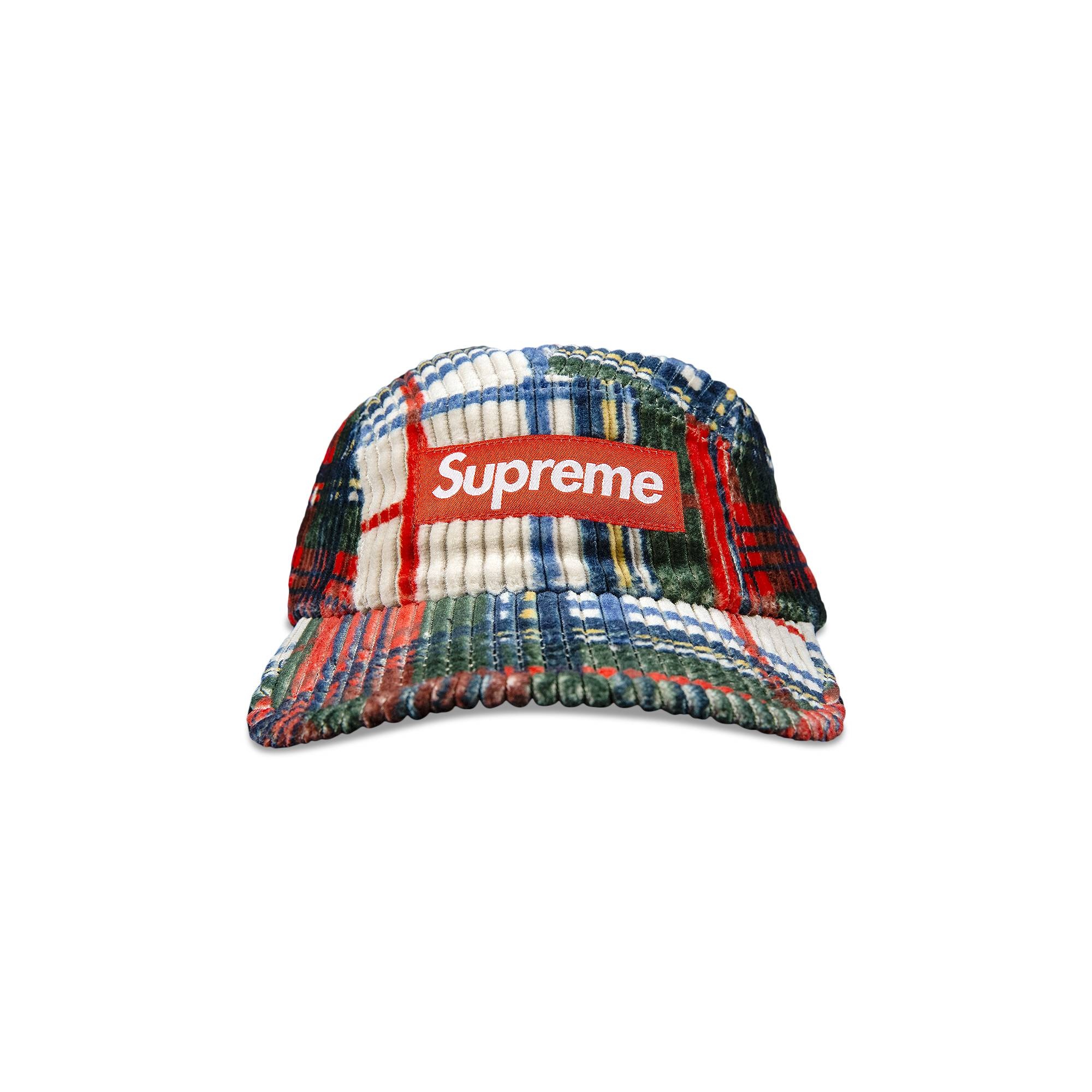 Supreme Corduroy Camp Cap 'Plaid' - 1