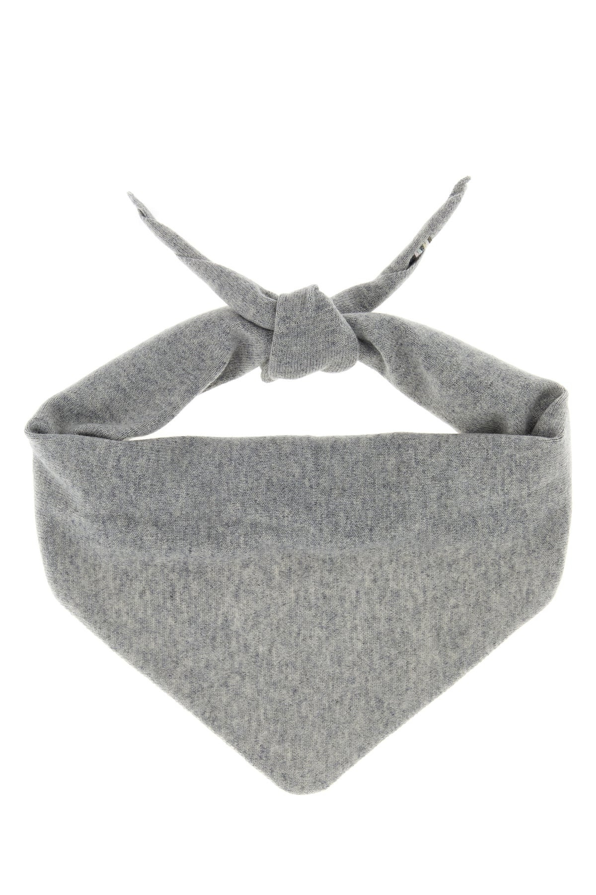 Grey stretch cashmere blend bandana - 1