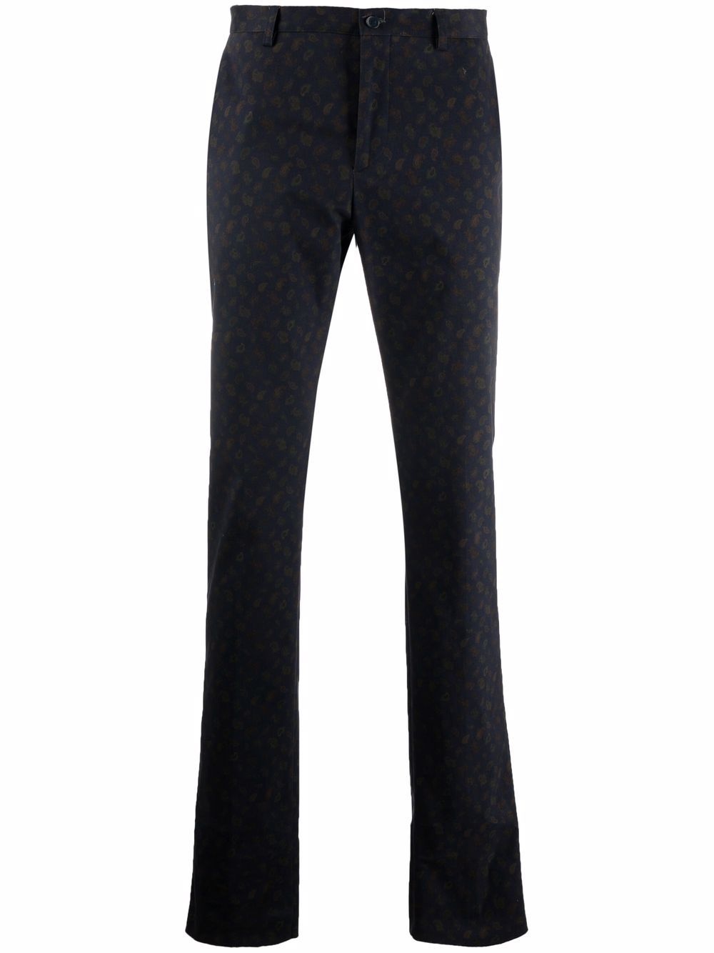 paisley-print straight-leg trousers - 1