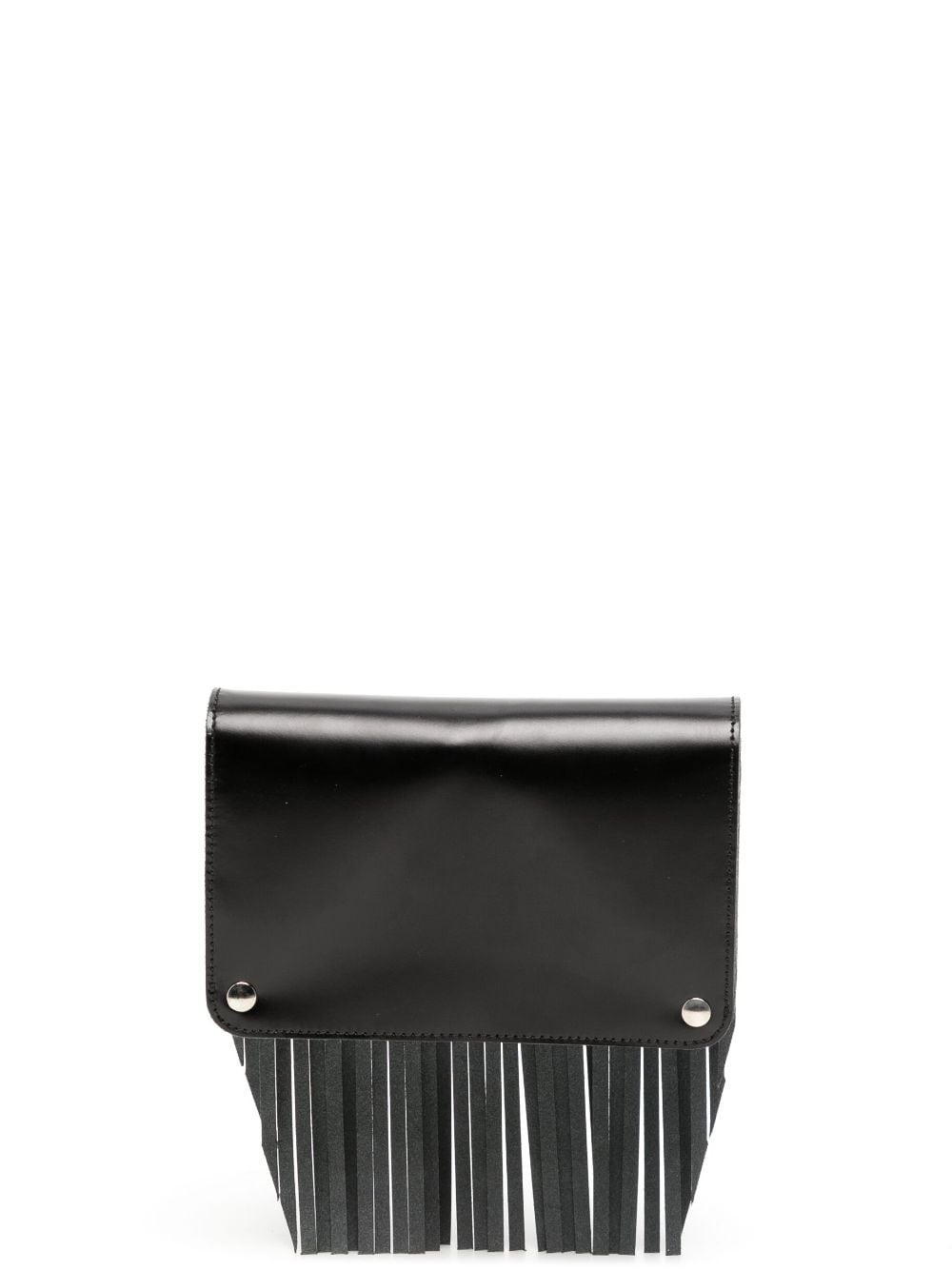 stud-embellished fringed leather wallet - 2