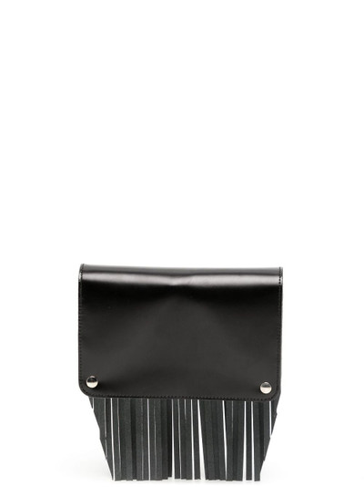 Comme Des Garçons stud-embellished fringed leather wallet outlook