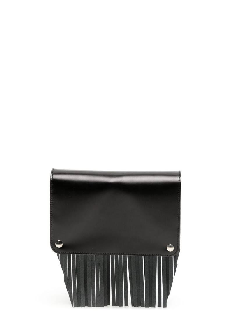 Comme Des Garçons stud-embellished fringed leather wallet outlook