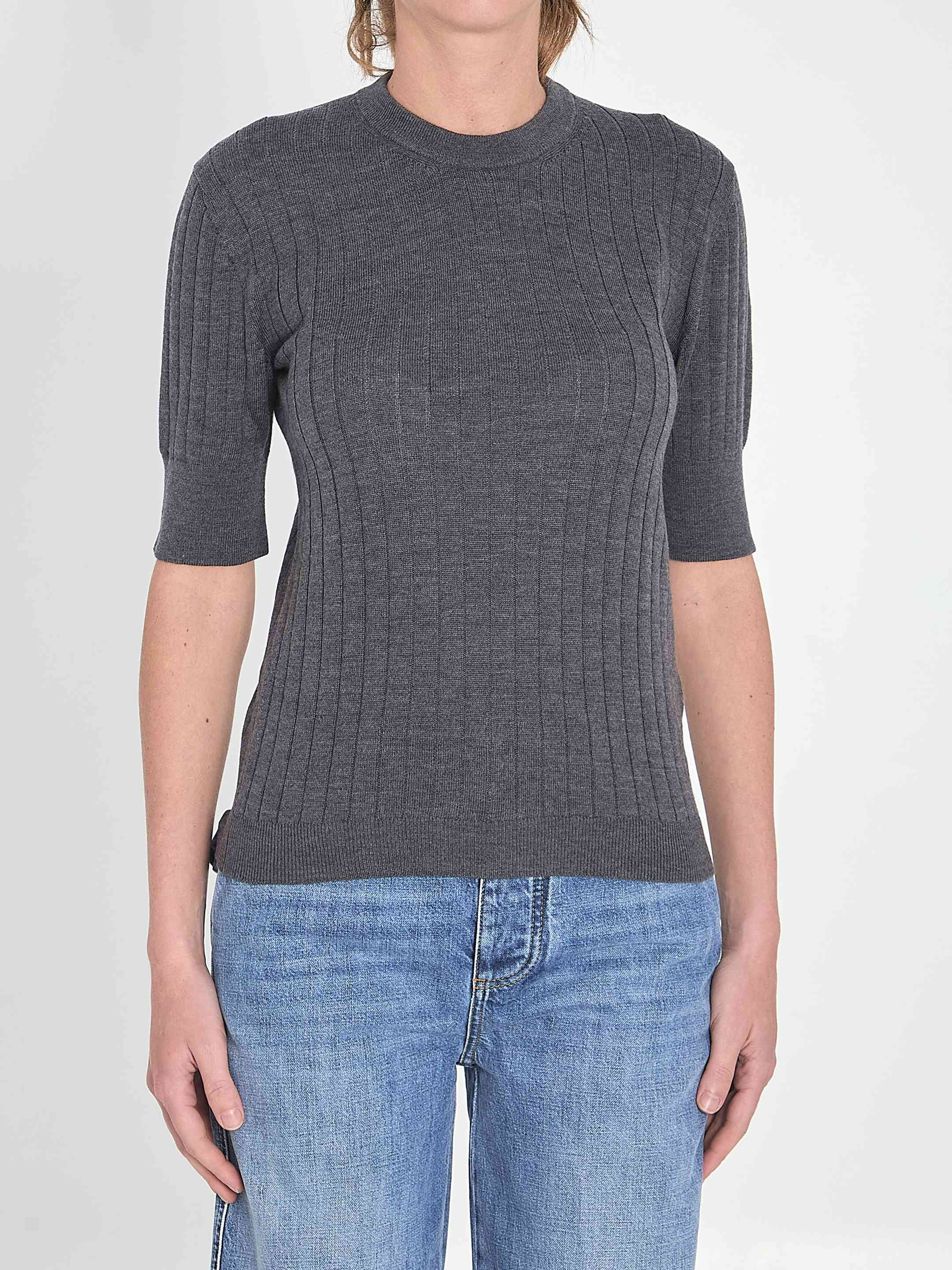 Bottega Veneta Women Ribbed Knit Cropped Top - 1