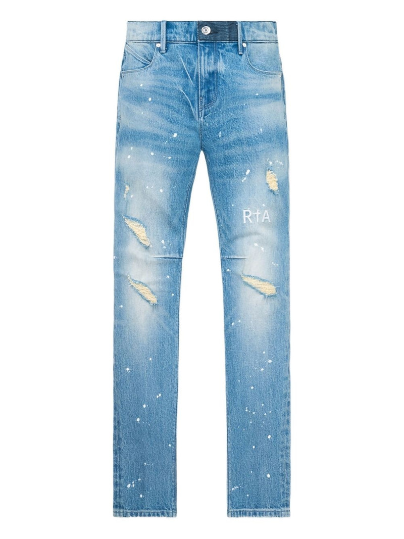 painted distressed jeans 1