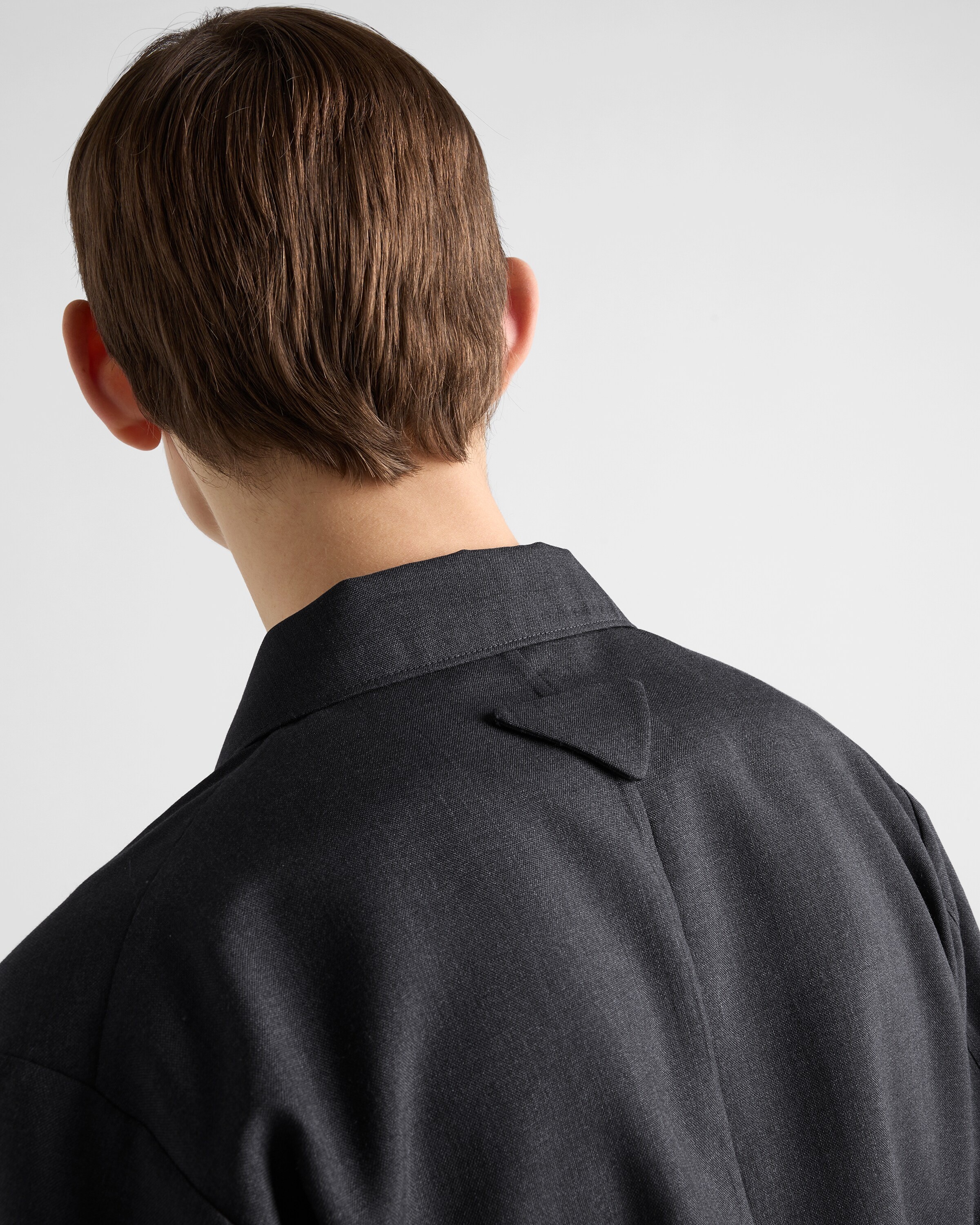 Single-breasted wool and silk jacket - 6
