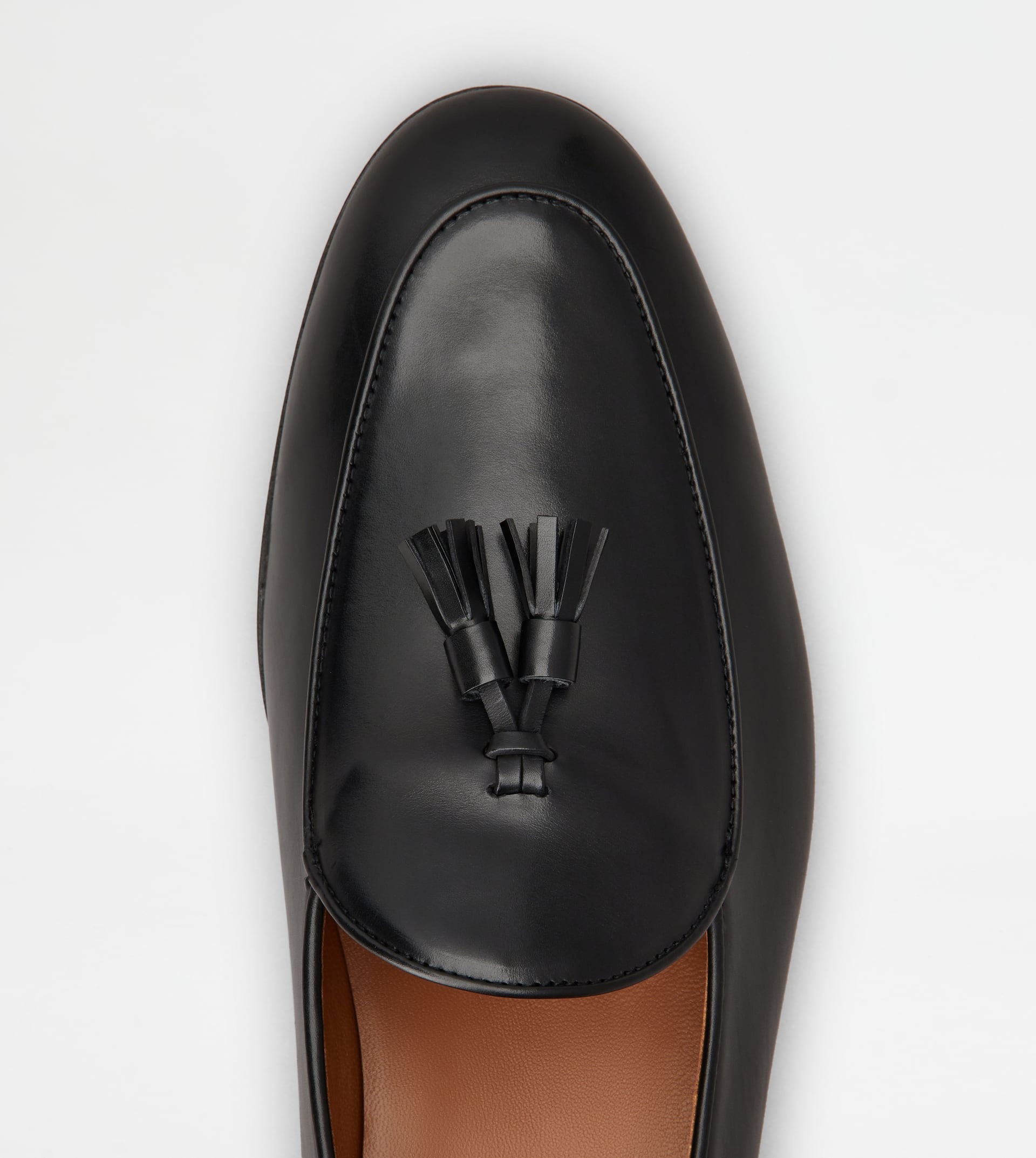 LOAFERS WITH TASSELS IN LEATHER - BLACK - 5