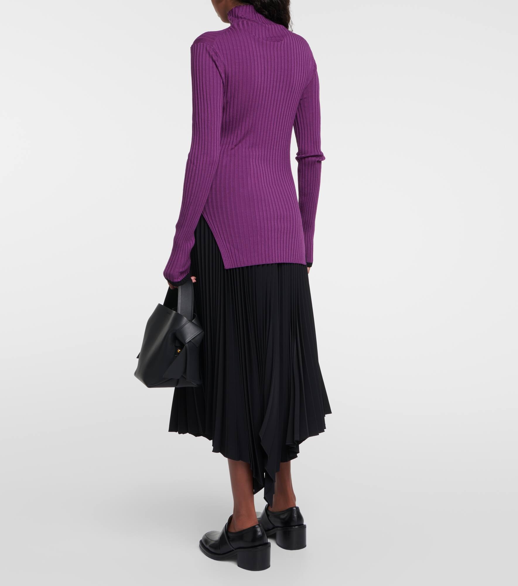 Ribbed-knit wool sweater - 3