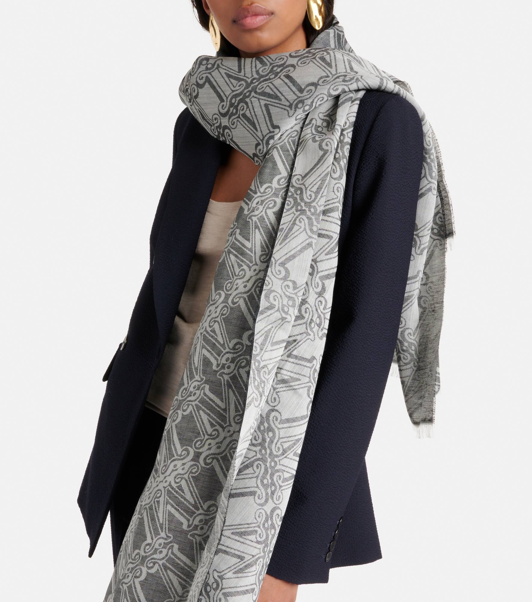 Eleonor wool, silk, and linen scarf - 3