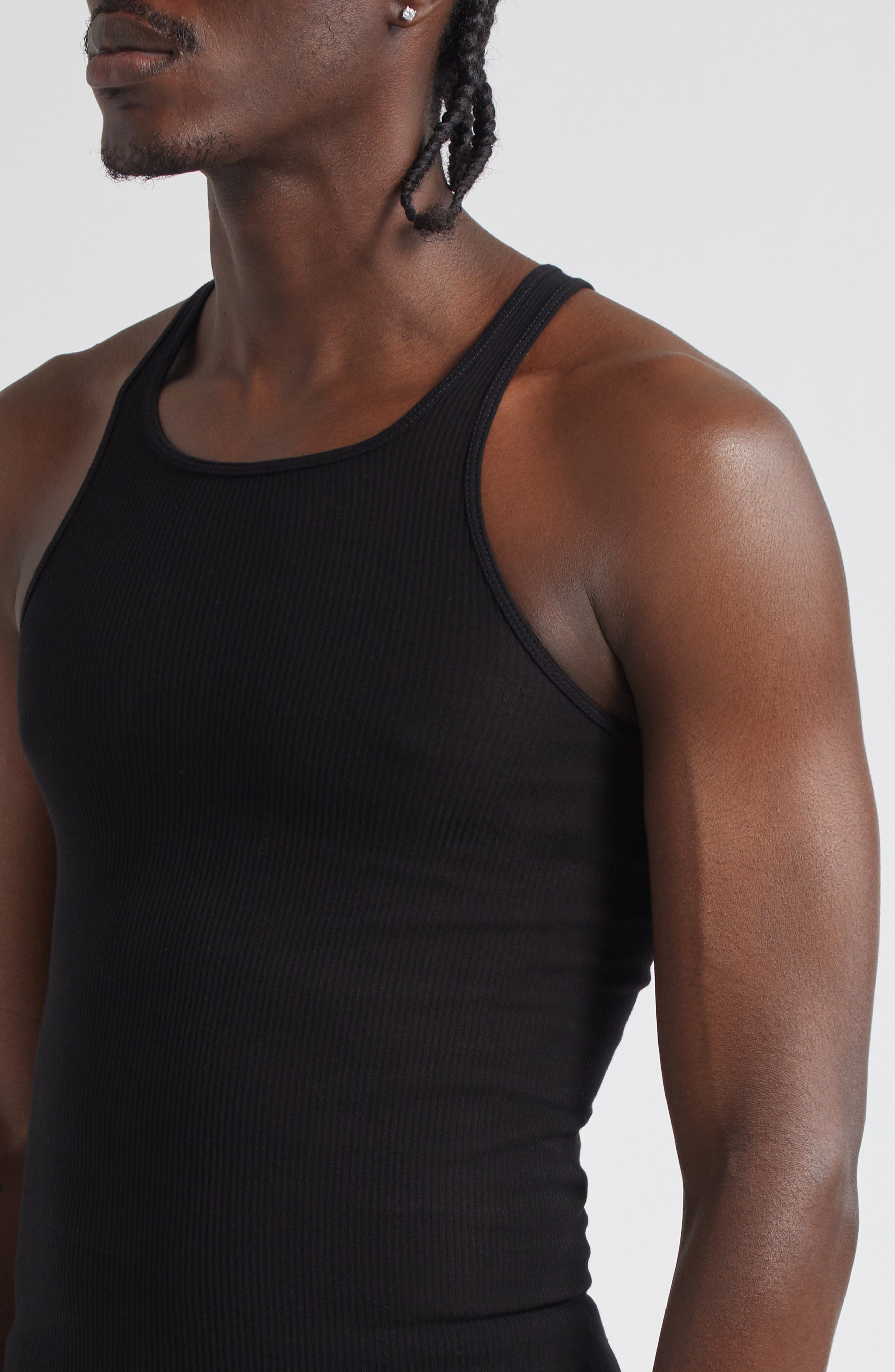 Rick Owens Basic Rib Tank in Black at Nordstrom - 5