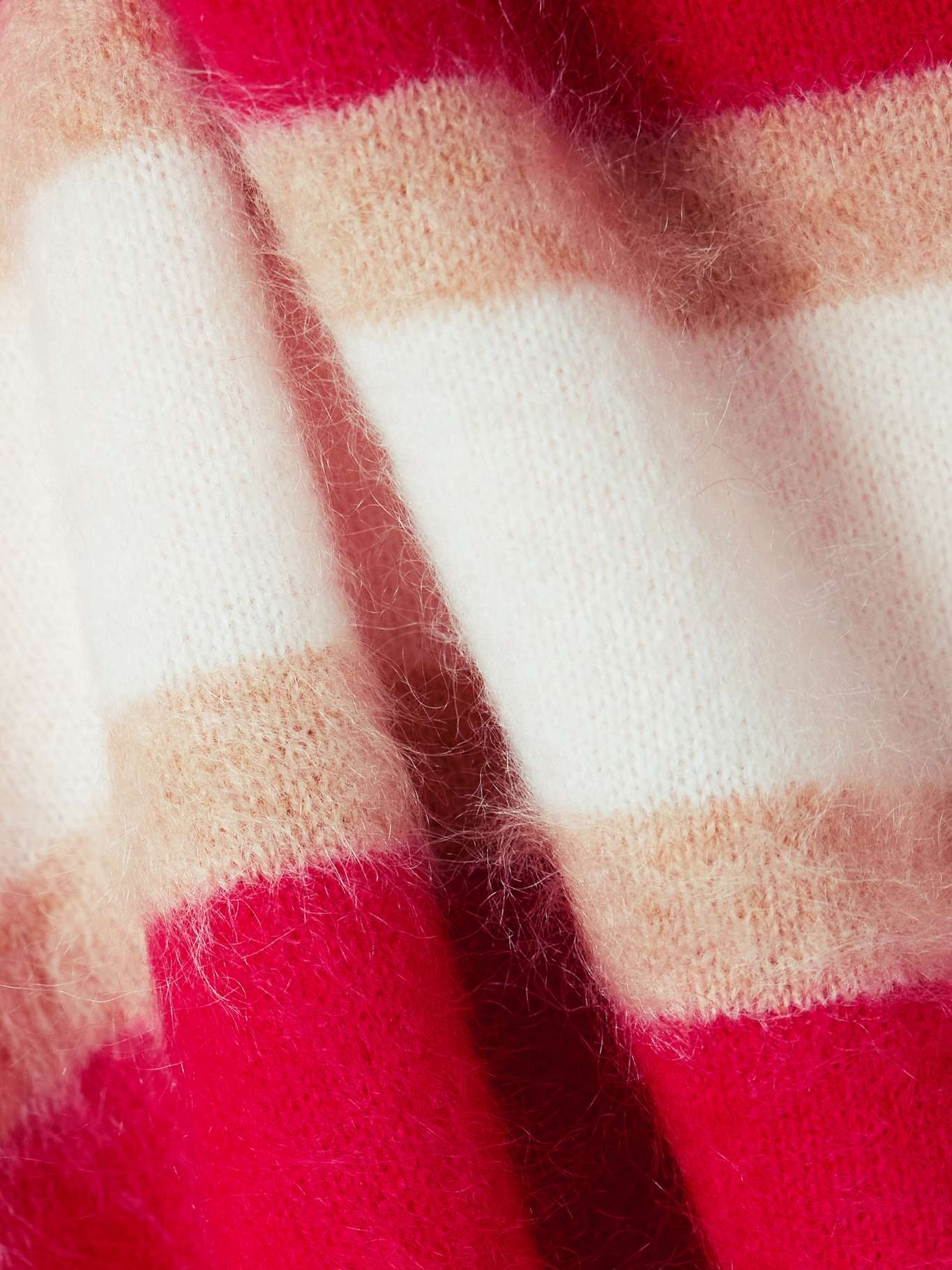 Striped brushed-cashmere sweater Red - 5