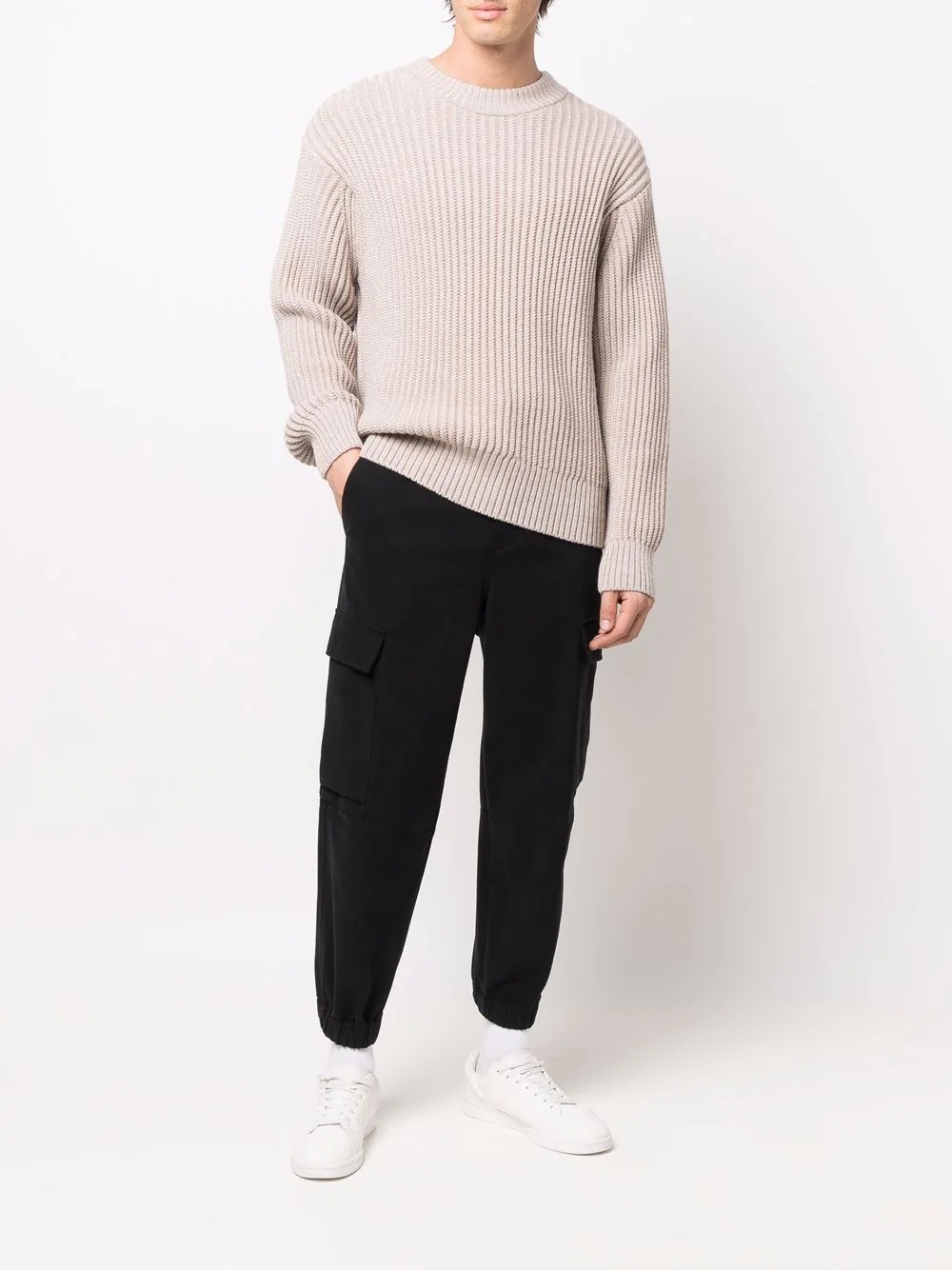 ribbed-knit crew-neck jumper - 2