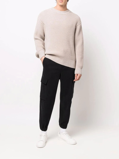 AMI Paris ribbed-knit crew-neck jumper outlook