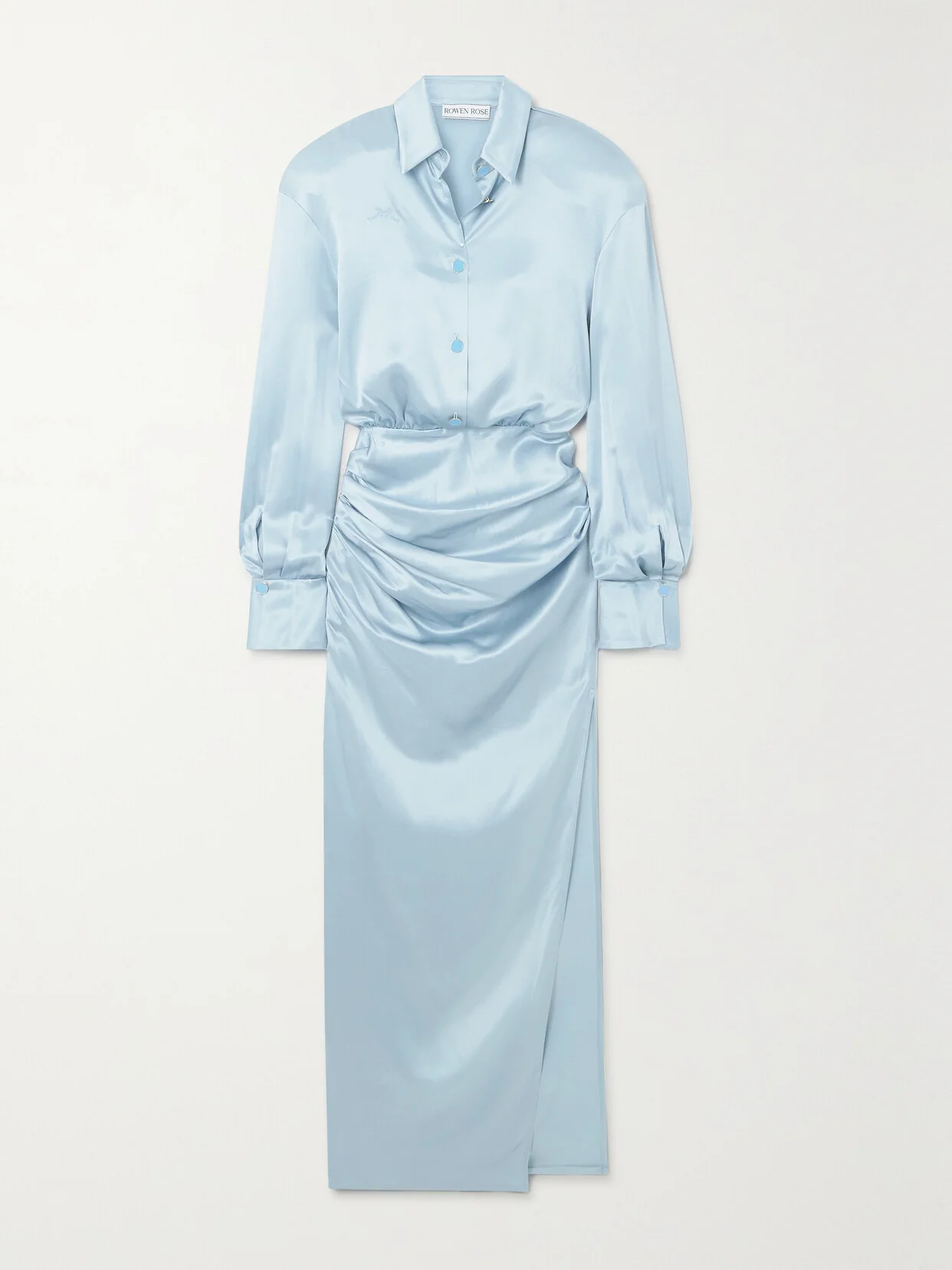 Draped Silk-satin Maxi Dress - 1