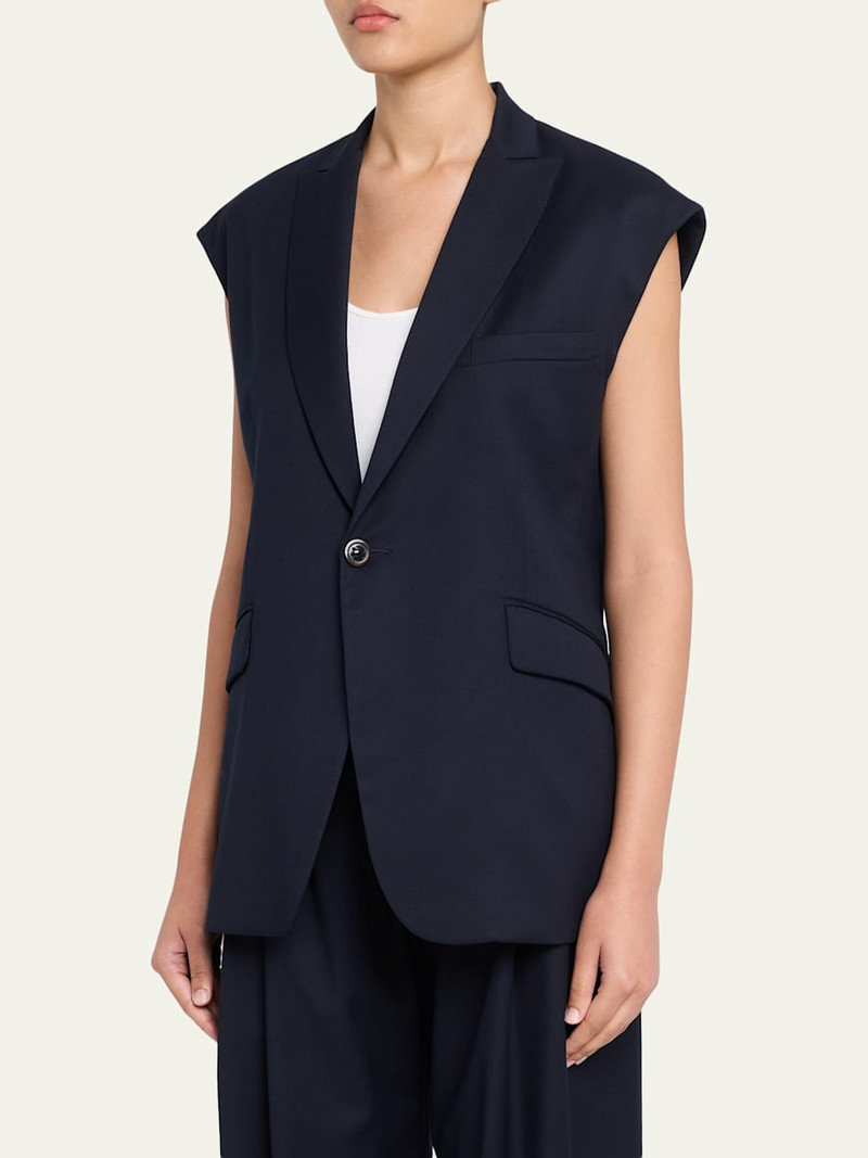 The Vested Sleeveless Single-Breasted Blazer 4