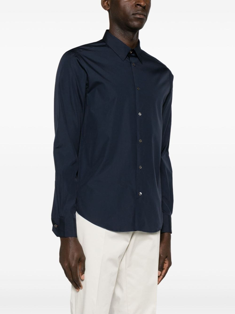 classic-collar cotton shirt - 3