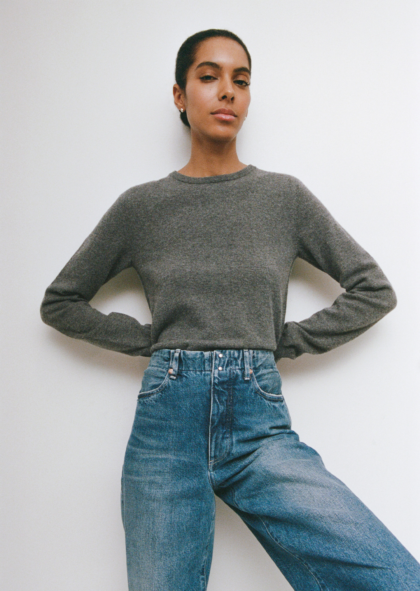 Cashmere Nylon n°41 Body Sweater — Felt - 6