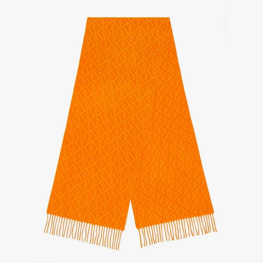 Orange knit scarf - 1
