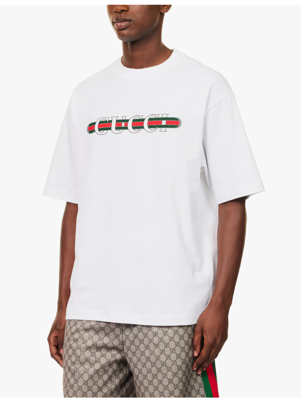 Brand-print regular-fit cotton-jersey T-shirt - 3