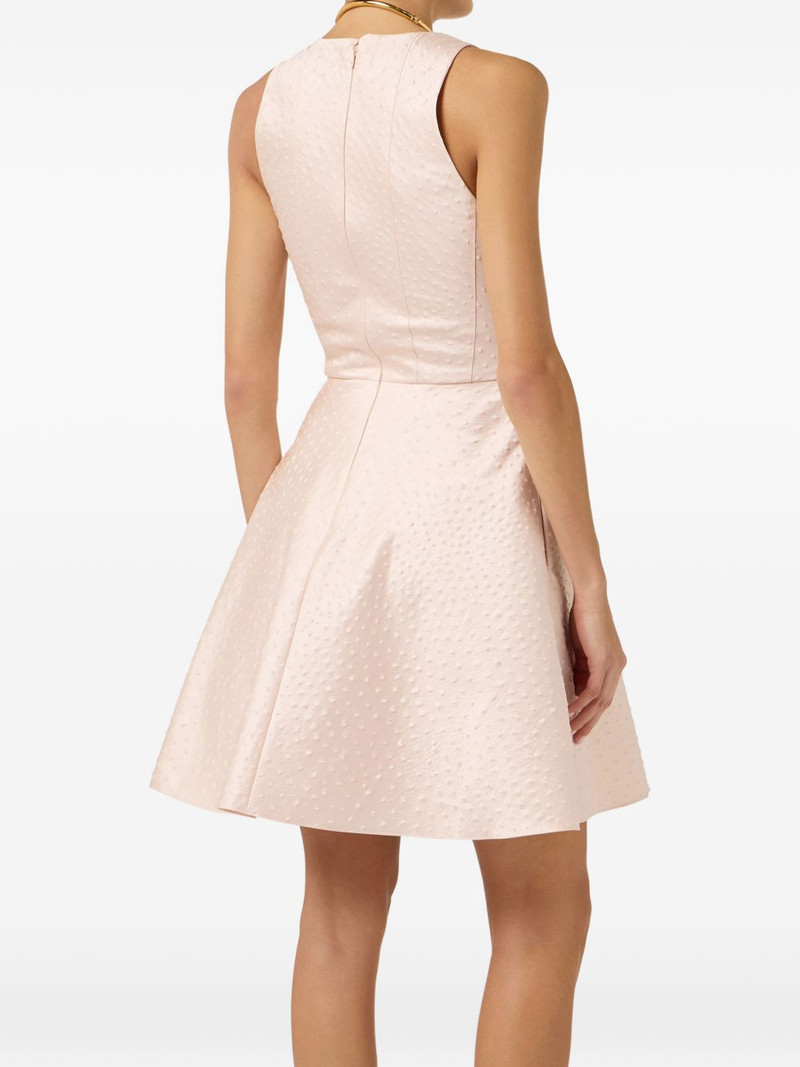 zip-neck V-neck mini dress 3