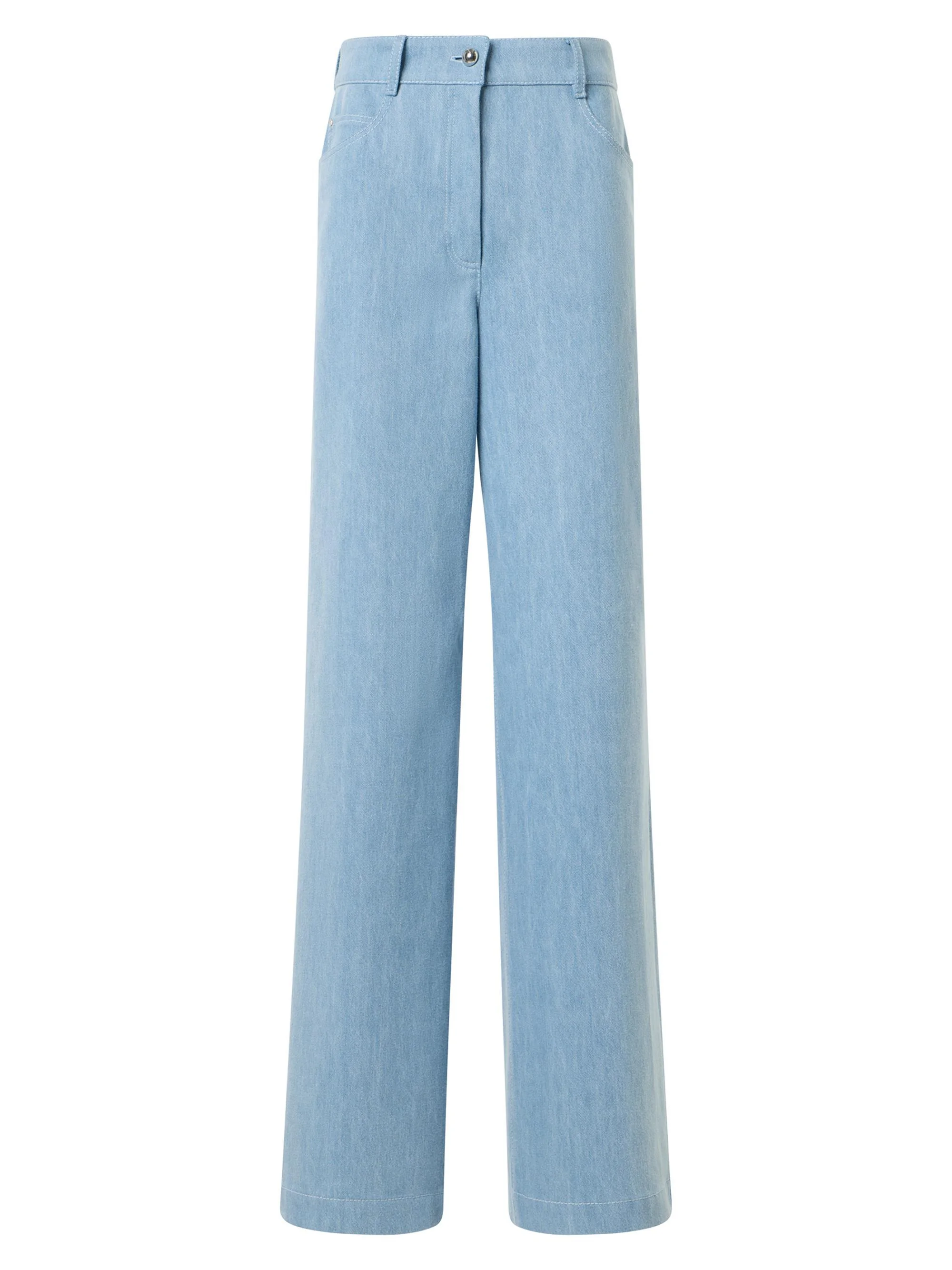 Women's Cooper Denim High-Rise Wide-Leg Jeans - Sky Blue Denim - 1