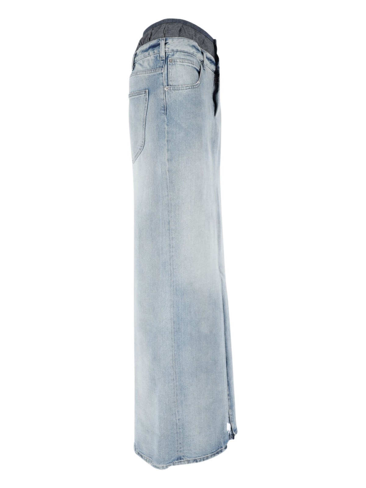 'ANONIMITY OF THE LINING' DENIM MAXI SKIRT - 3