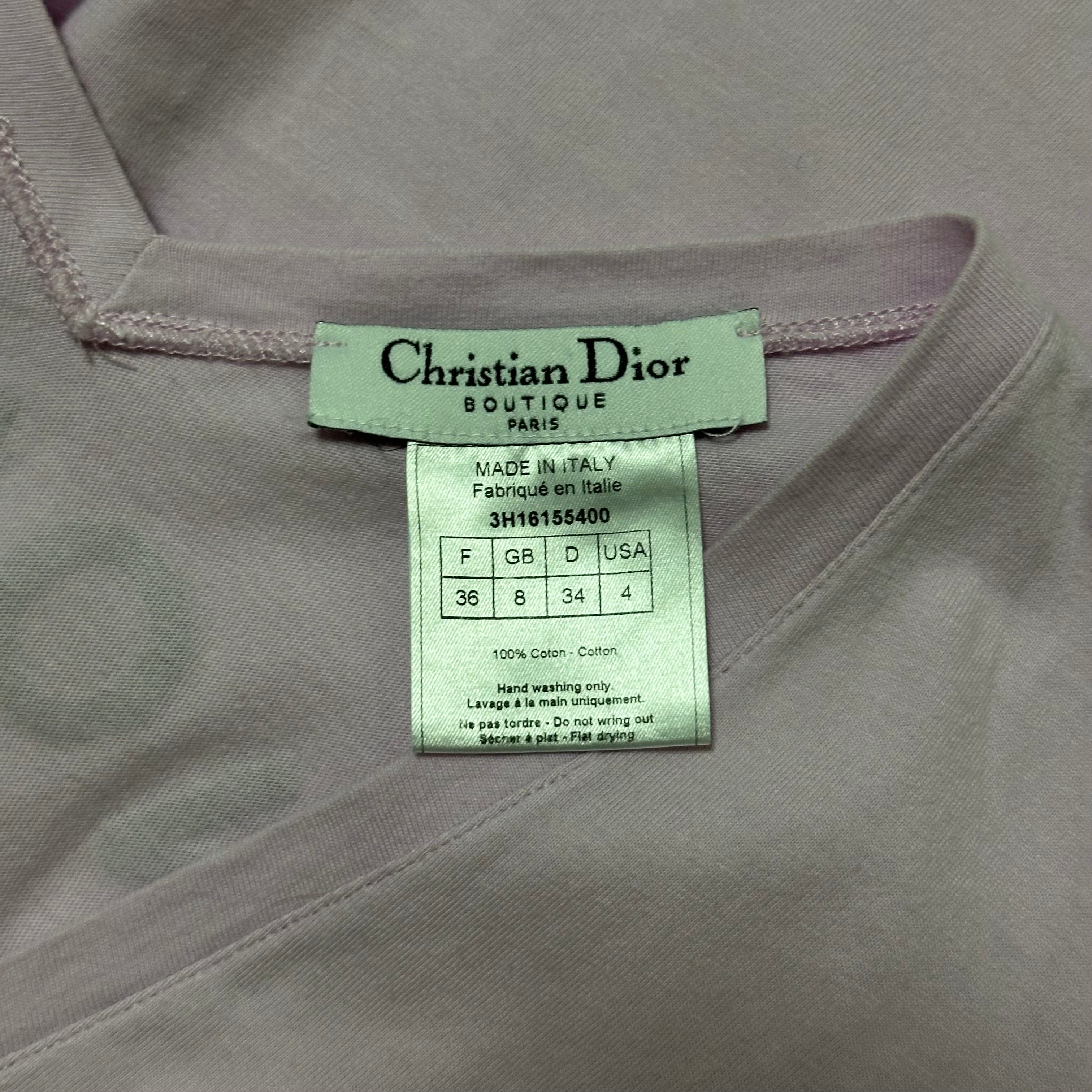 CHRISTIAN DIOR Fall Winter 2003 "J'ADORE DIOR" V-neck T-Shirt - 5