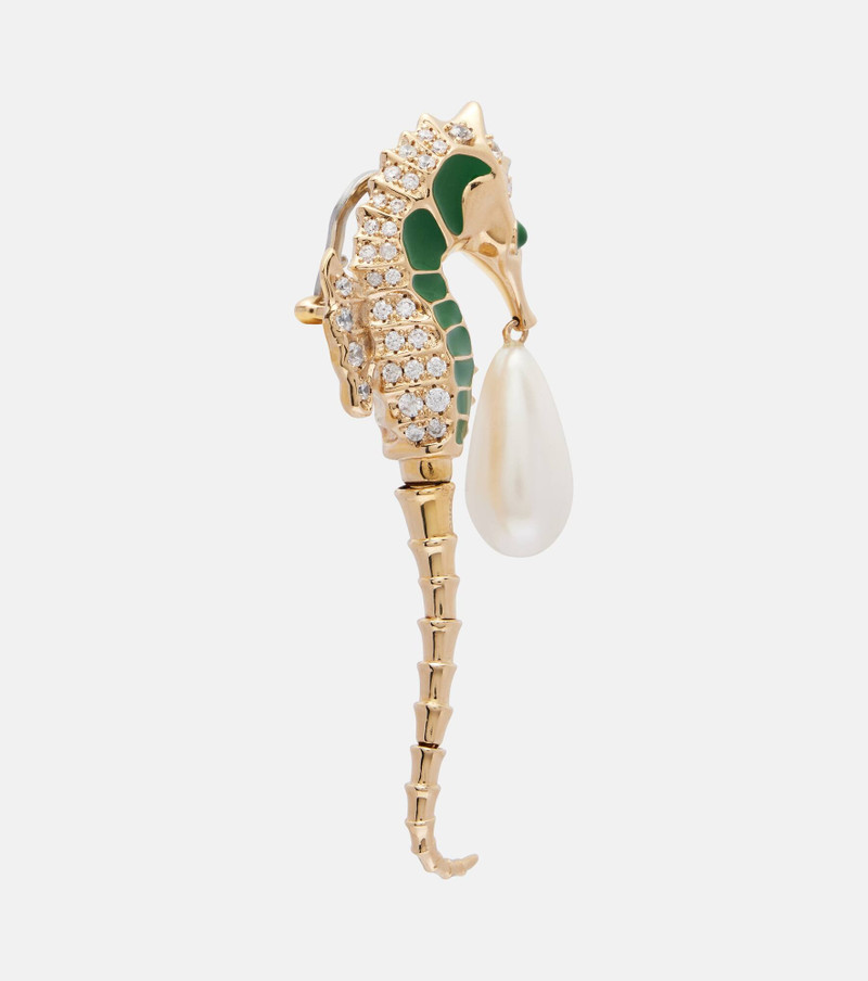 GUCCI Embellished clip-on earrings outlook