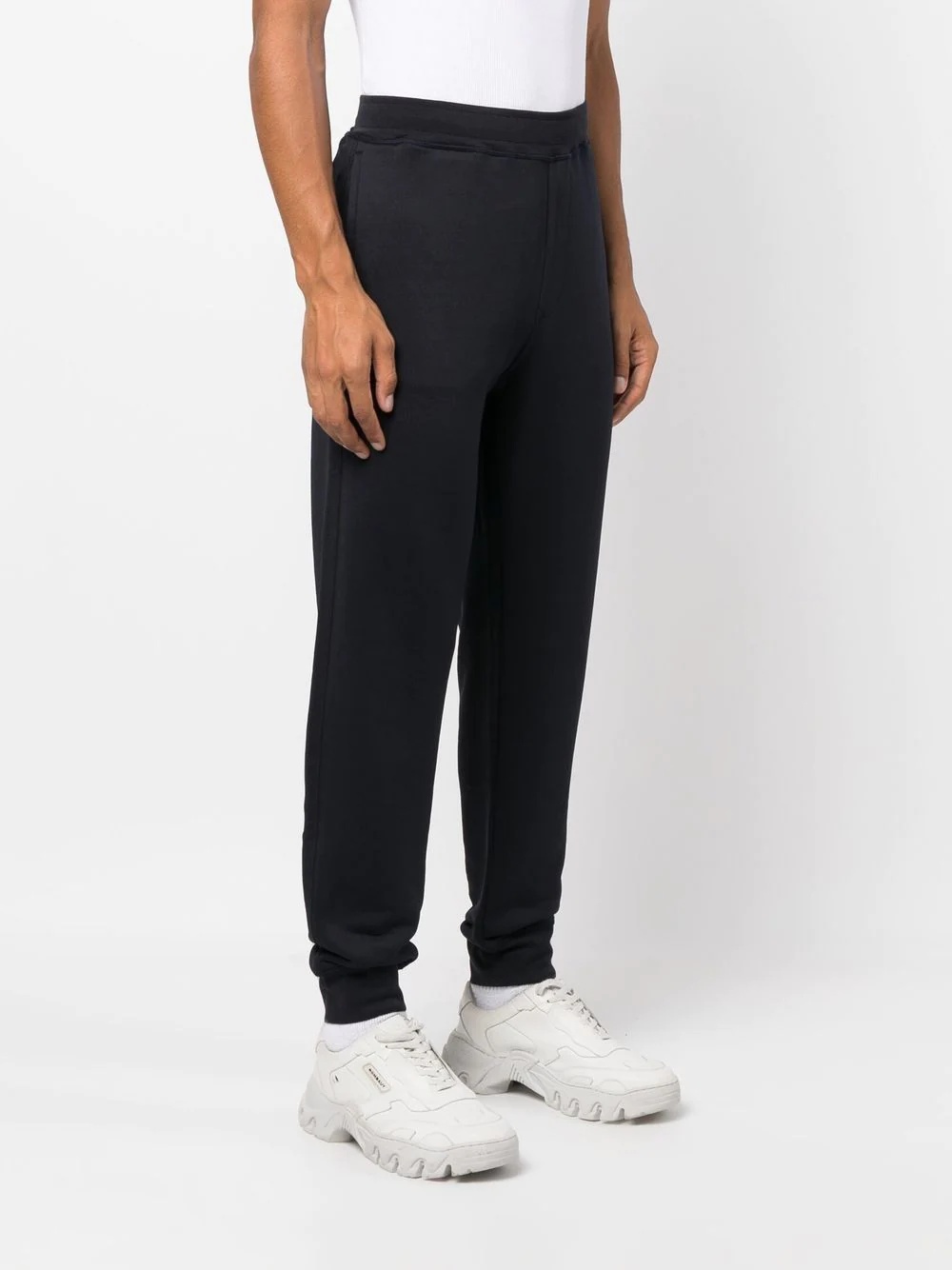 logo print tapered track pants - 3