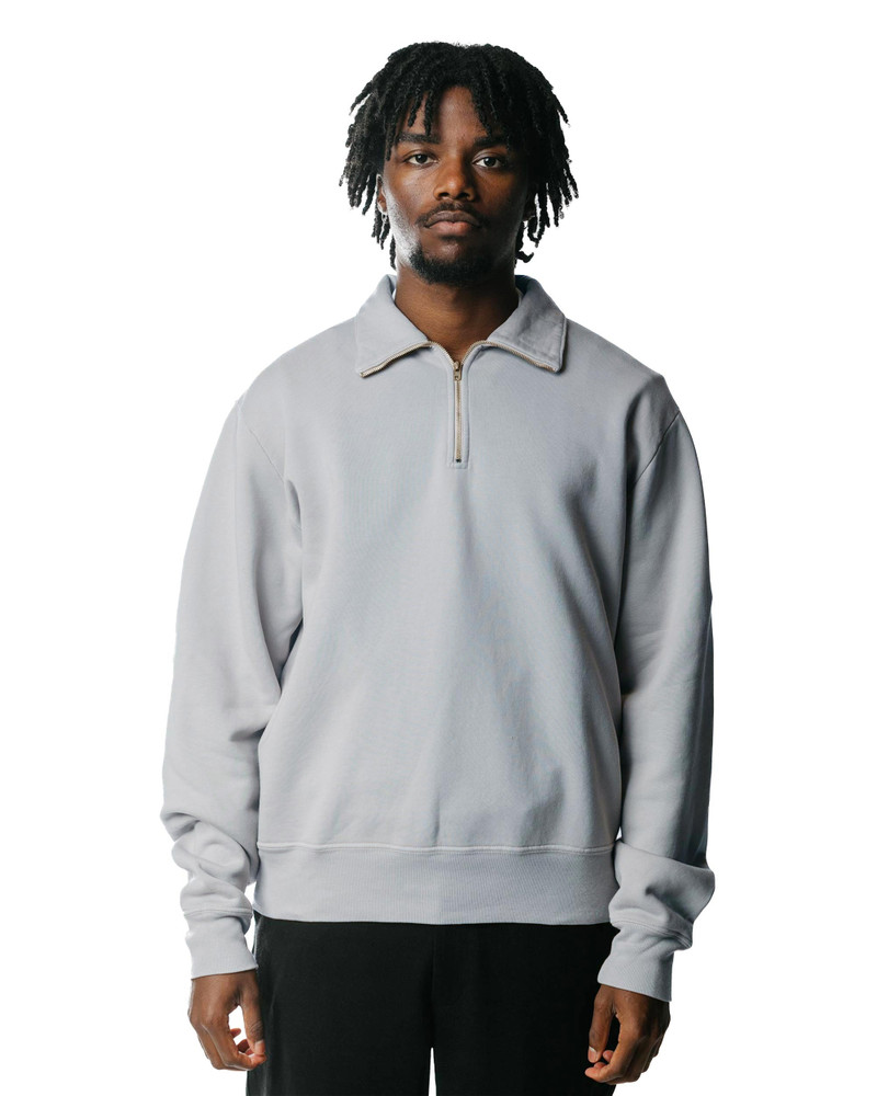 LADY WHITE CO. Quarter Zip Sweatshirt Foggy Blue outlook