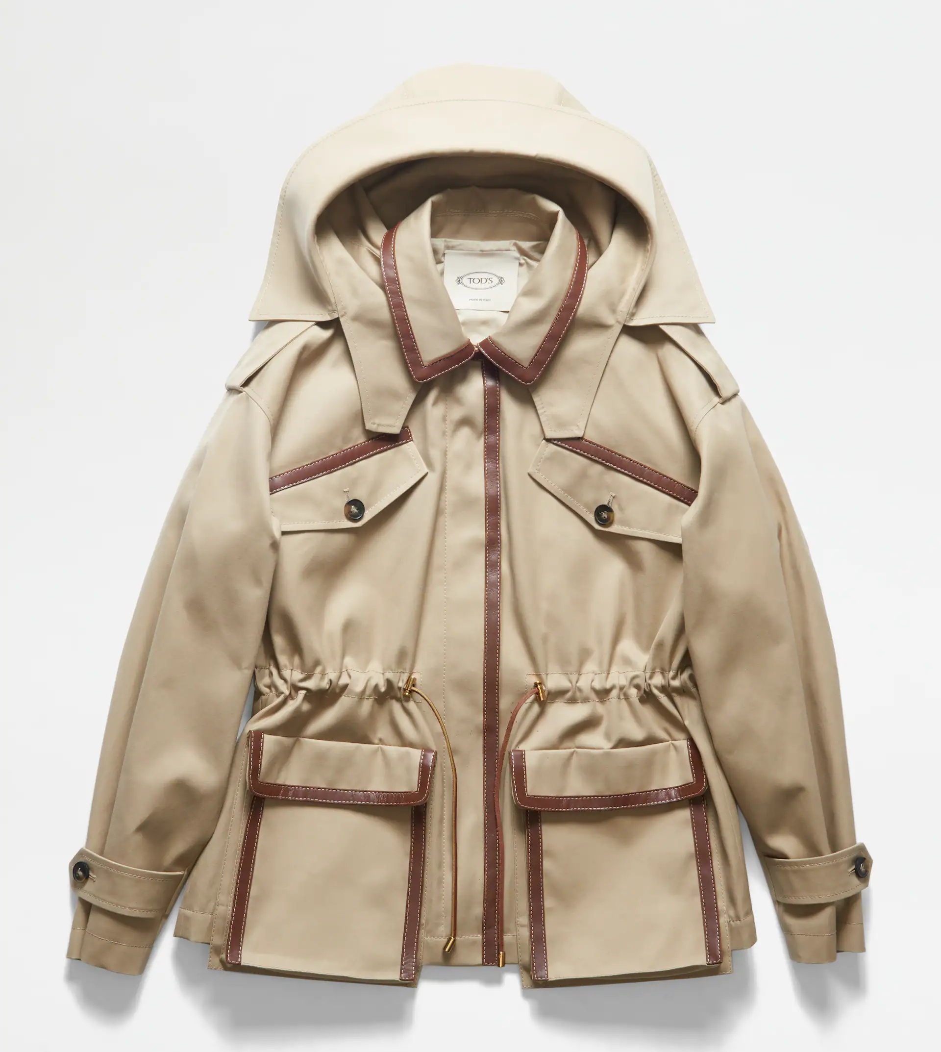 SHORT PARKA - BEIGE - 1