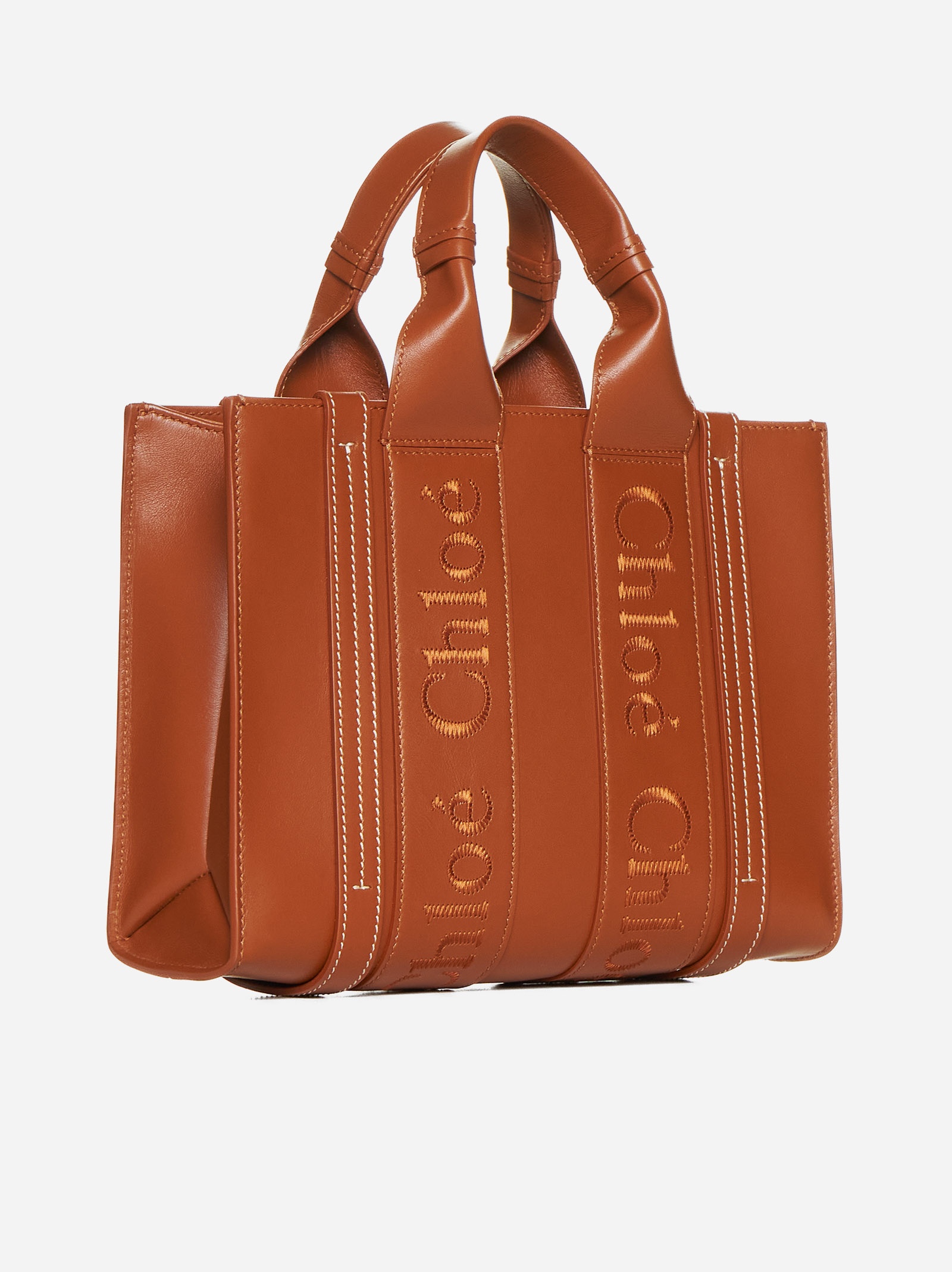 Woody medium leather tote bag - 2