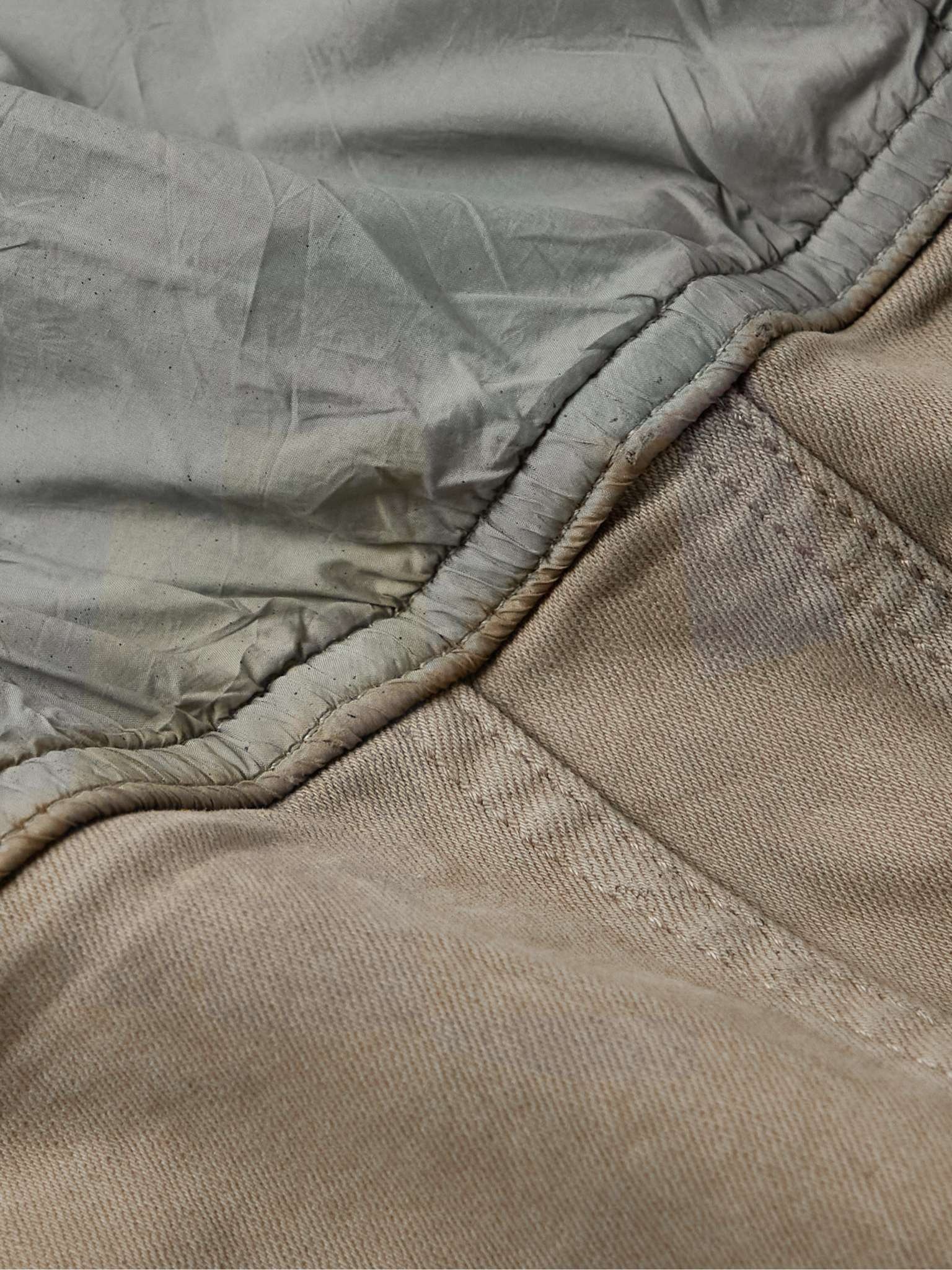 Aqua Panelled Distressed Coated Denim Jacket - 3