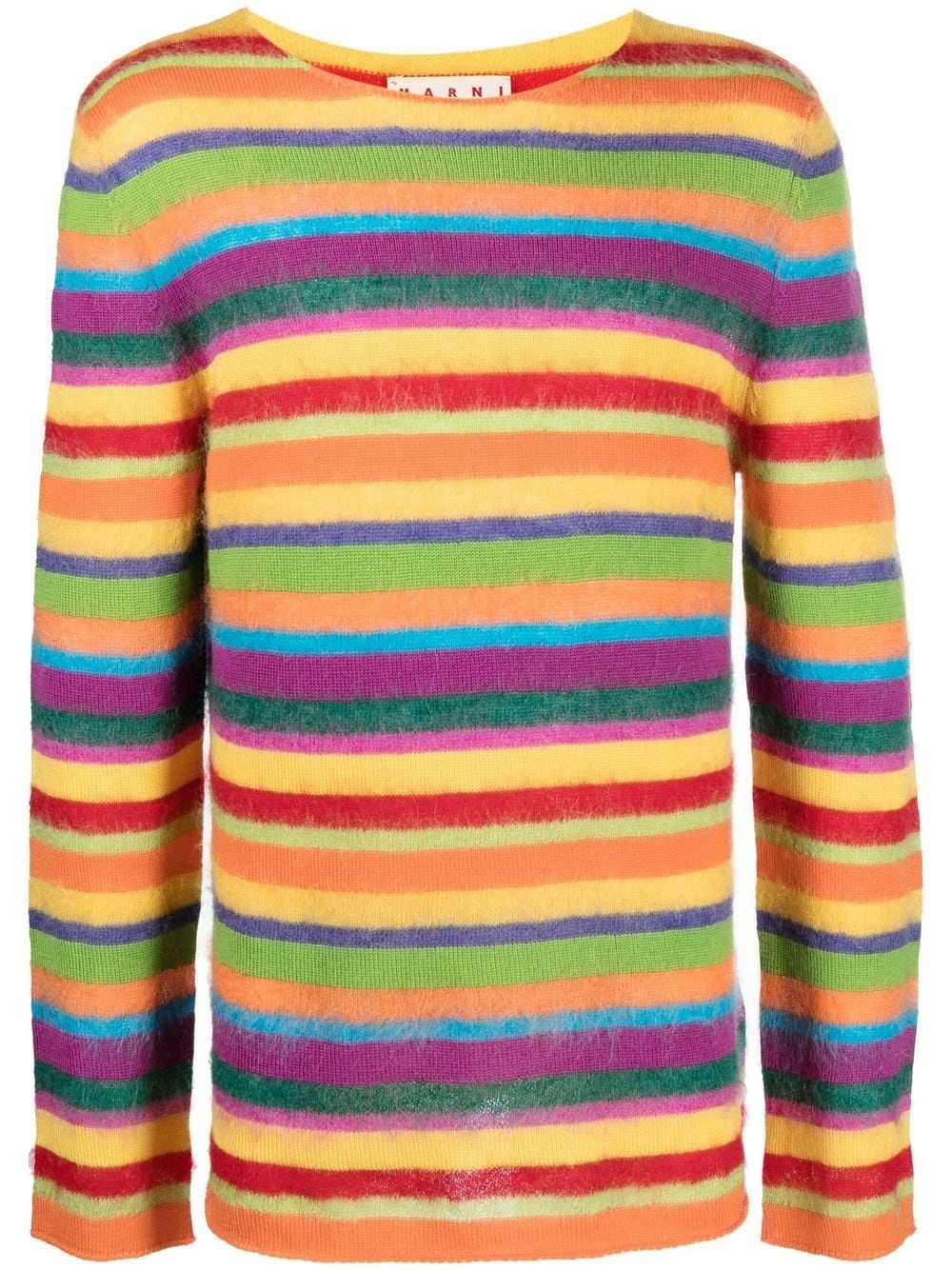 stripe-knit jumper - 1