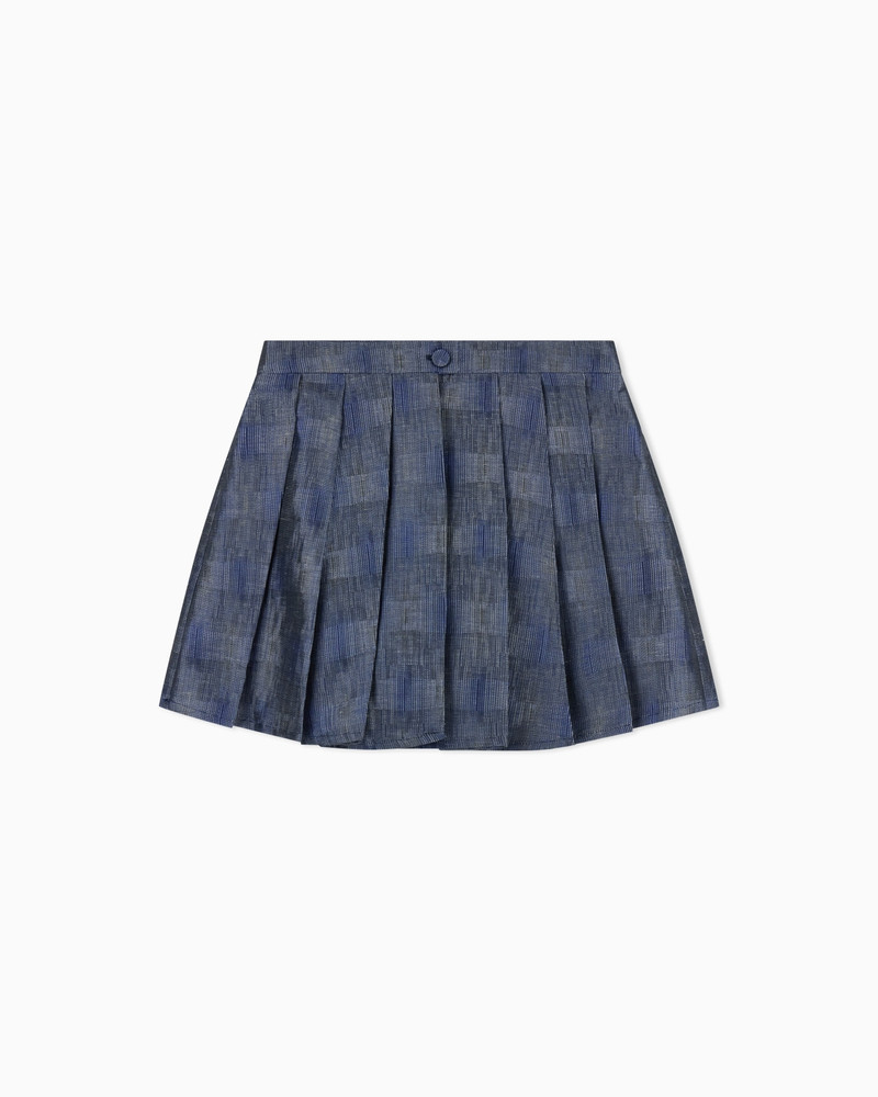 METAL-EFFECT LINEN-BLEND JACQUARD MINI CULOTTES 1