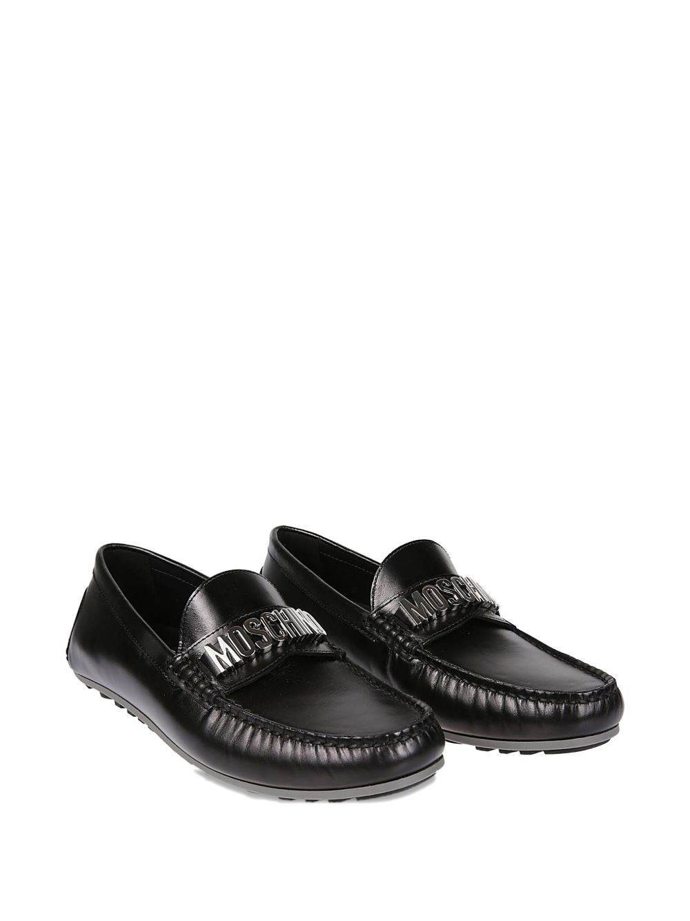 logo-plaque loafers - 3