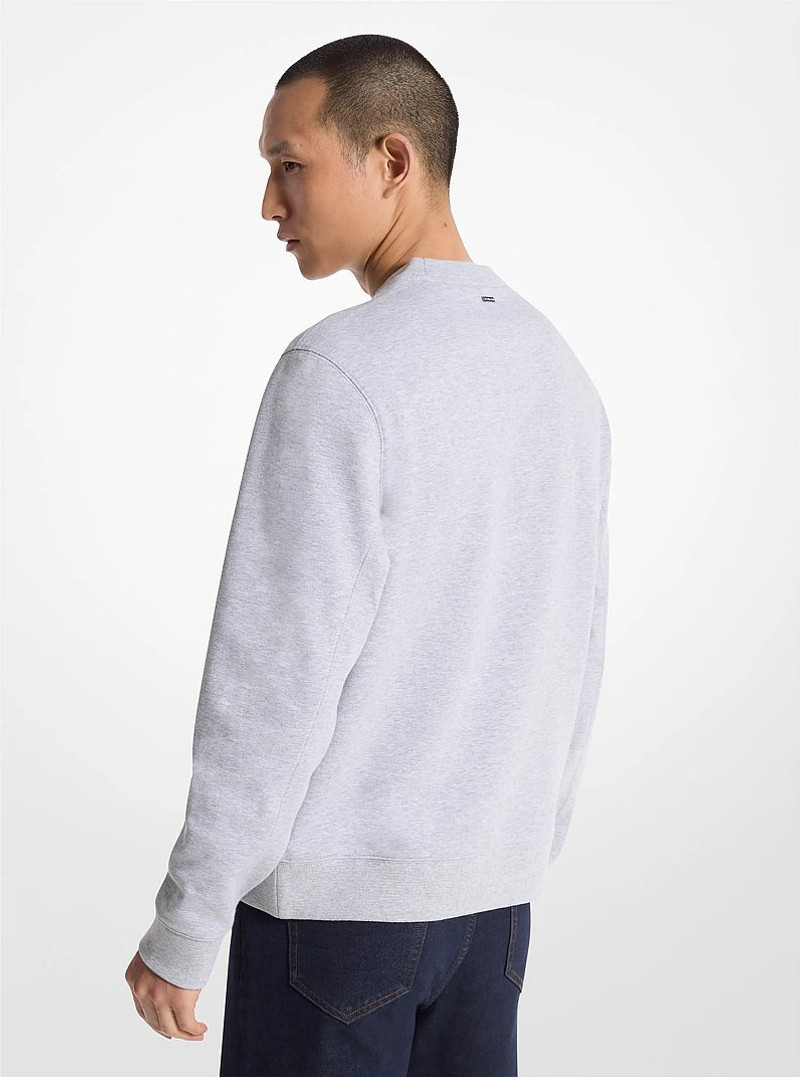 MICHAEL KORS Logo Embossed Cotton Blend Sweater outlook