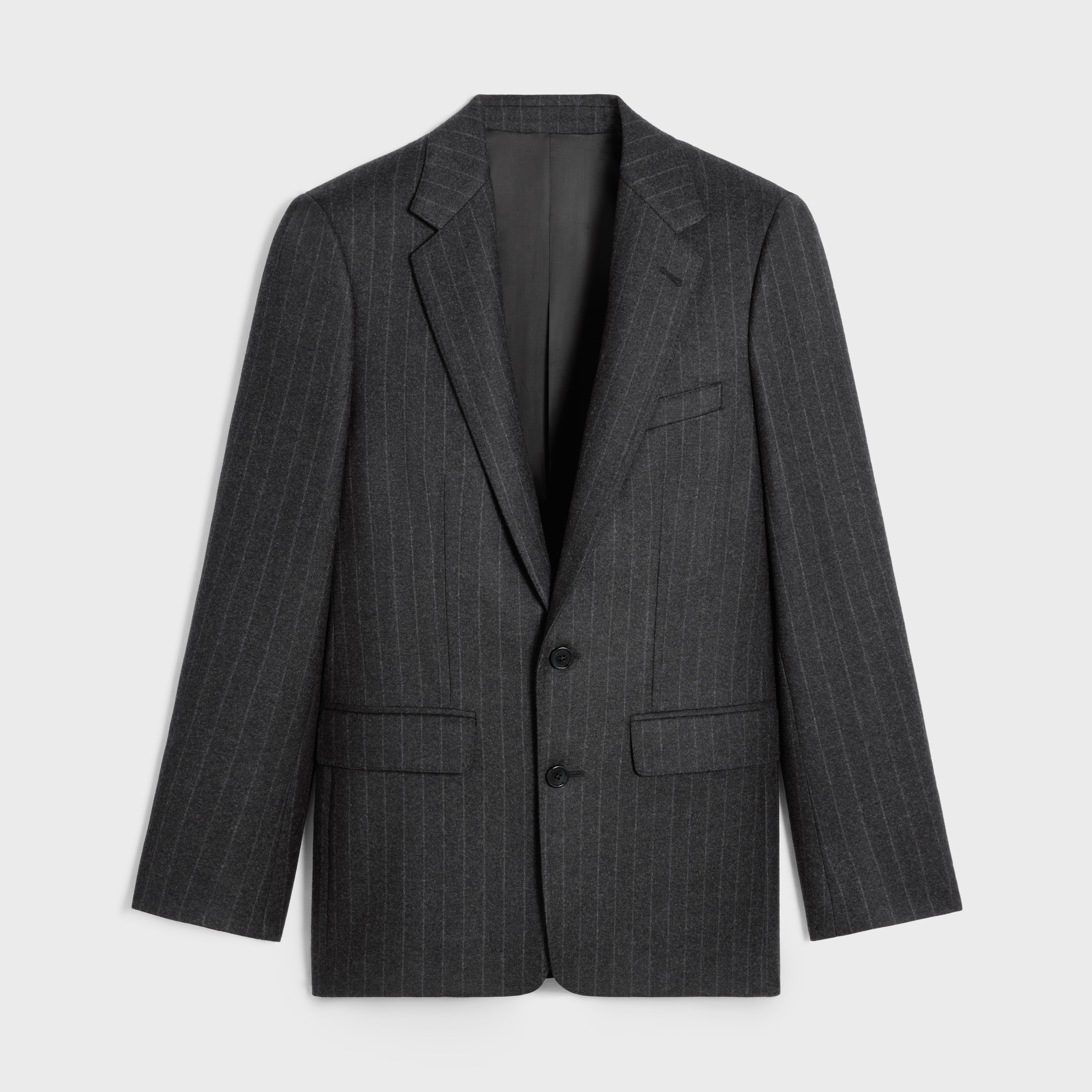 classic jacket in striped flannel - 1