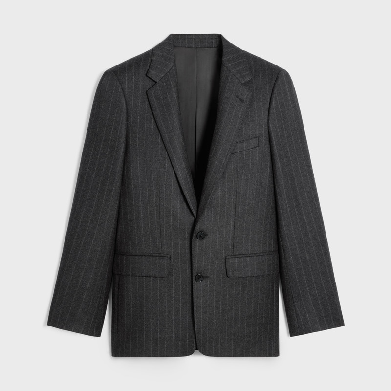 classic jacket in striped flannel 1