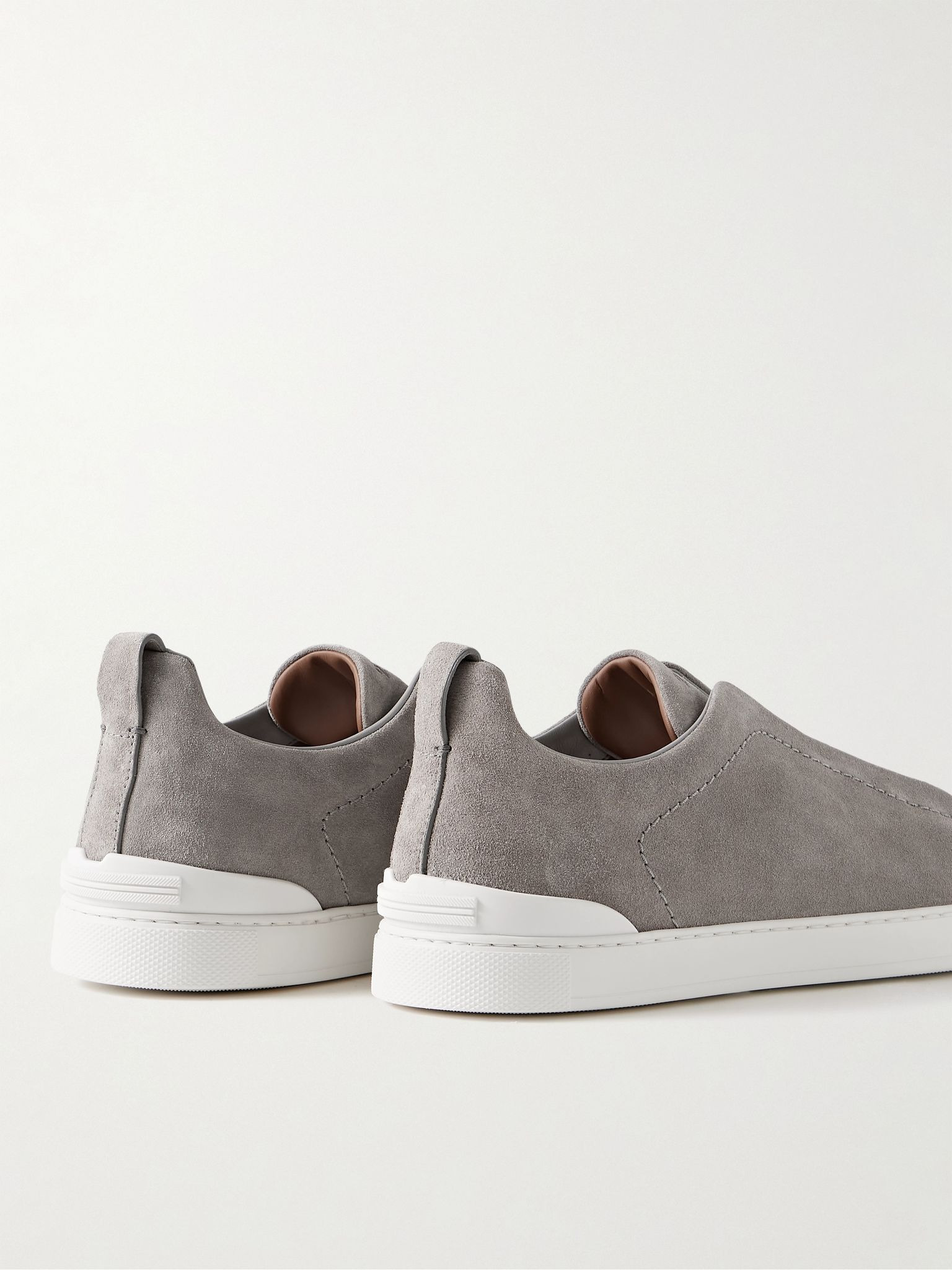 Triple Stitch™ Suede Slip-On Sneakers Gray - 5