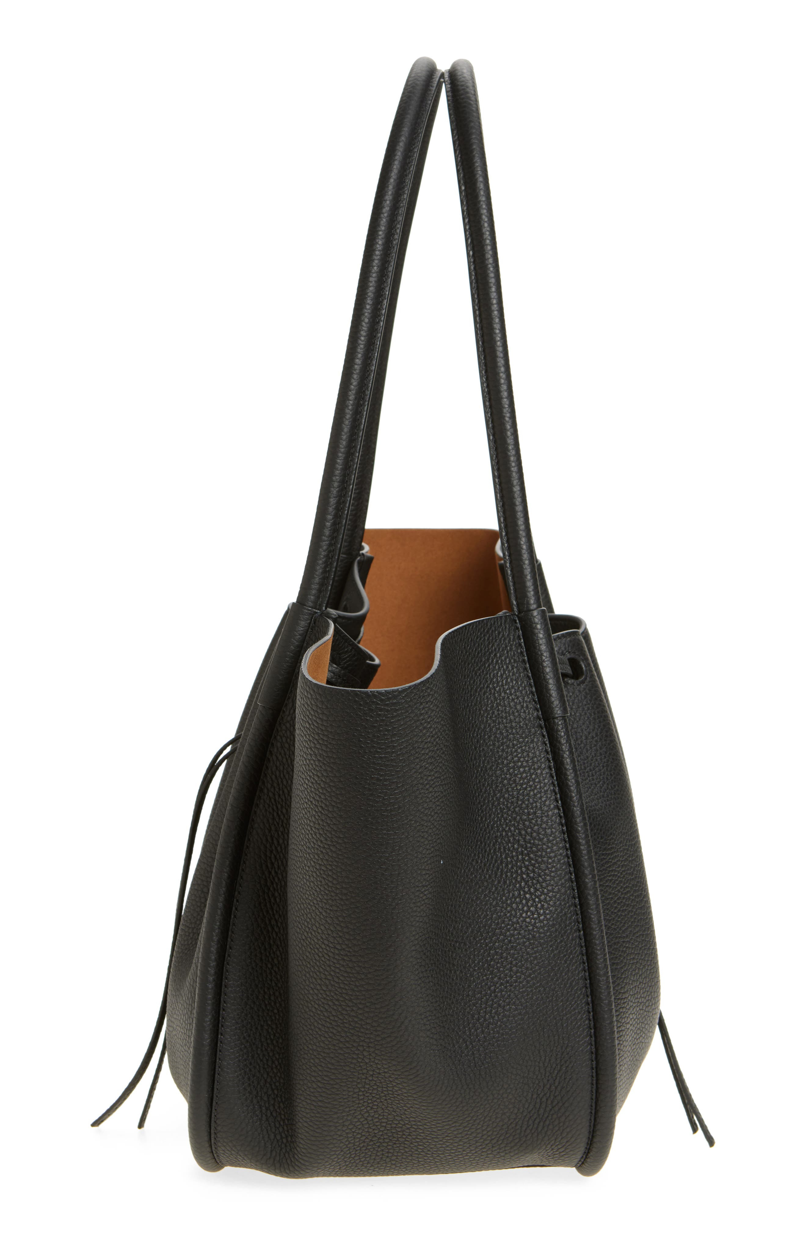 Proenza Schouler Large Ruched Pebbled Leather Tote in Black at Nordstrom - 5